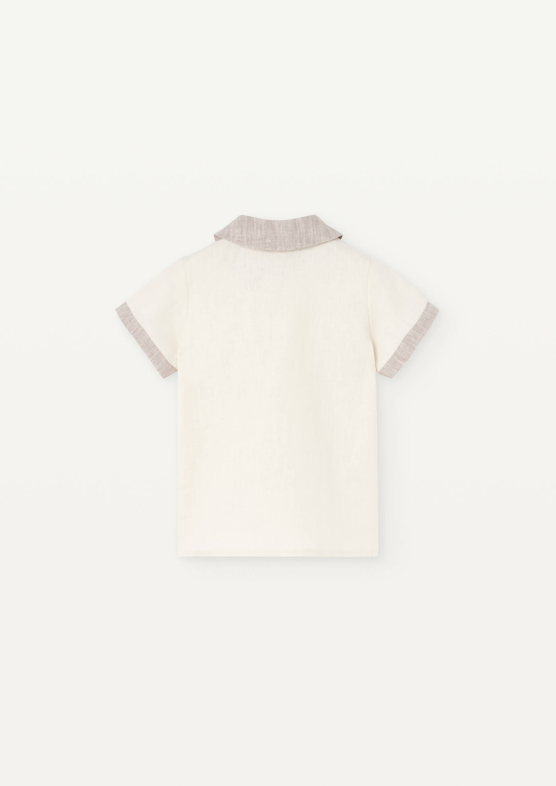 専用　Deuxieme Classe PROTAGONISTA LINEN Mod 17.1 Sand linen shirt with sailor collar | SS25 Mod 17.1