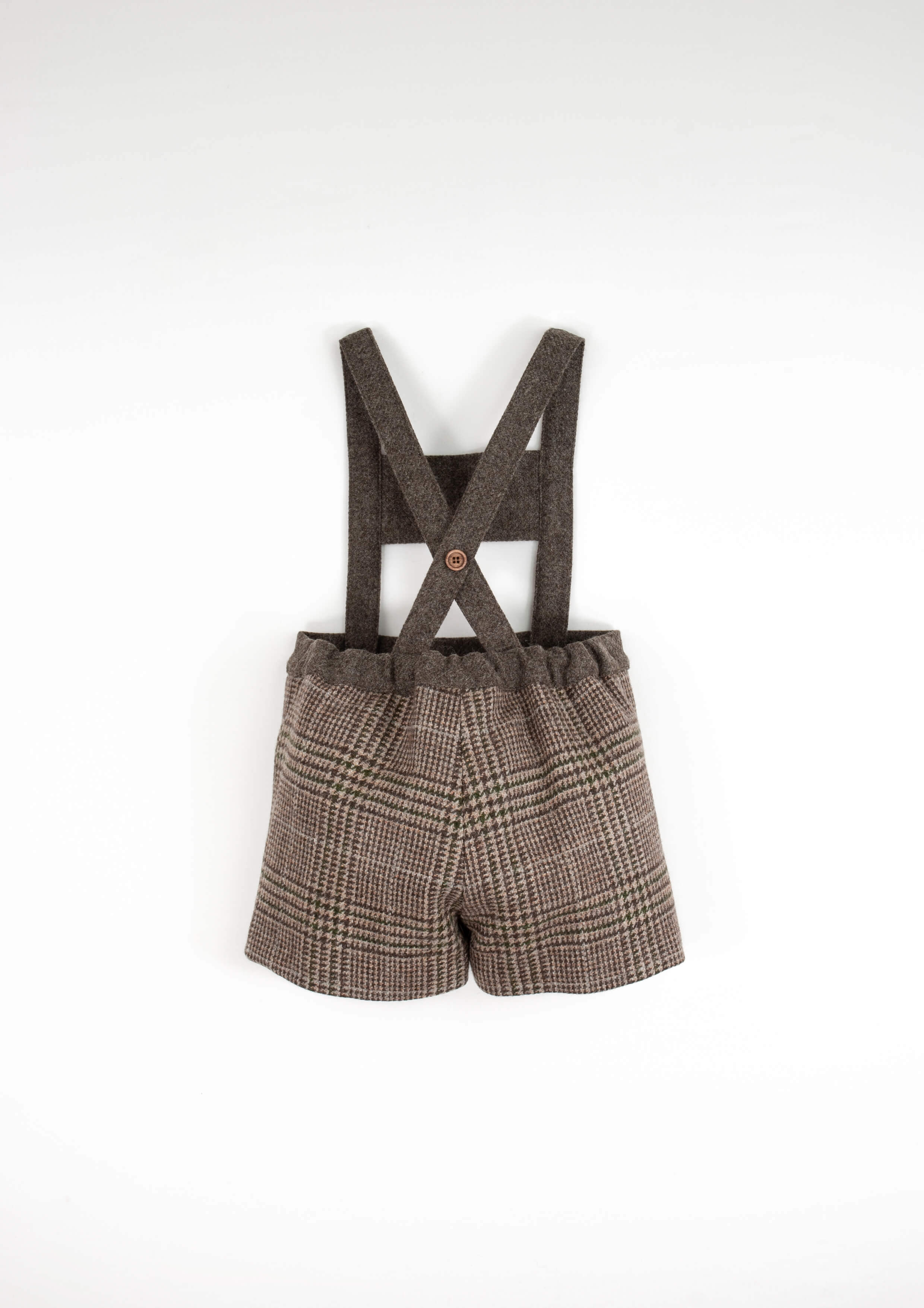 Mod.6.2 Brown plaid woollen short romper suit | AW24.25 Mod