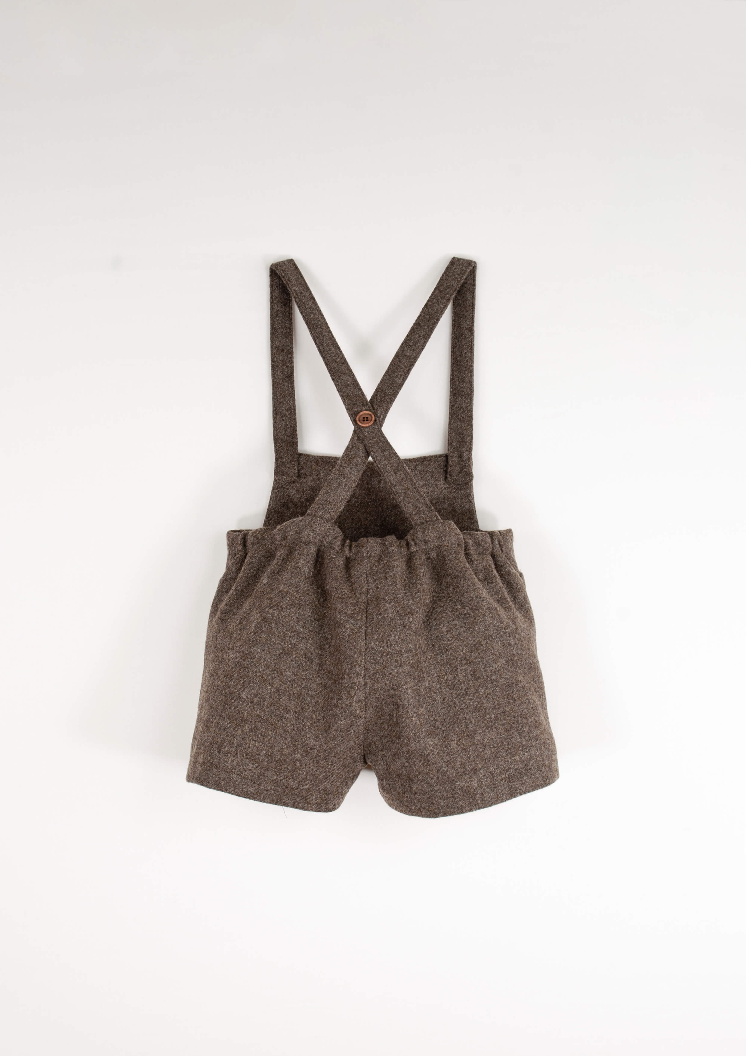 Mod.7.4 Brown woollen short romper suit with pockets | AW24