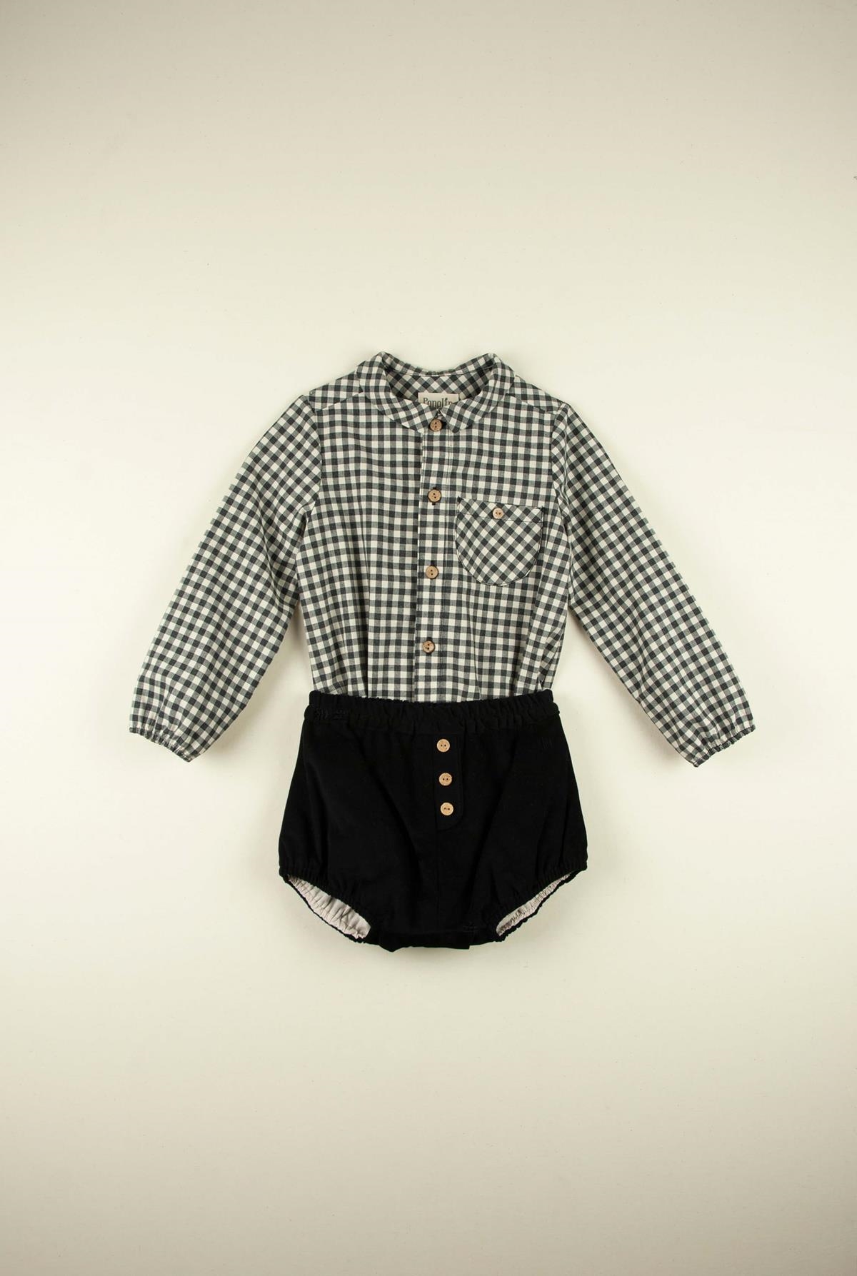 Mod.6.2 Shirt-style gingham romper suit | AW21.22 Mod.6.2 Shirt-style gingham romper suit | 1
