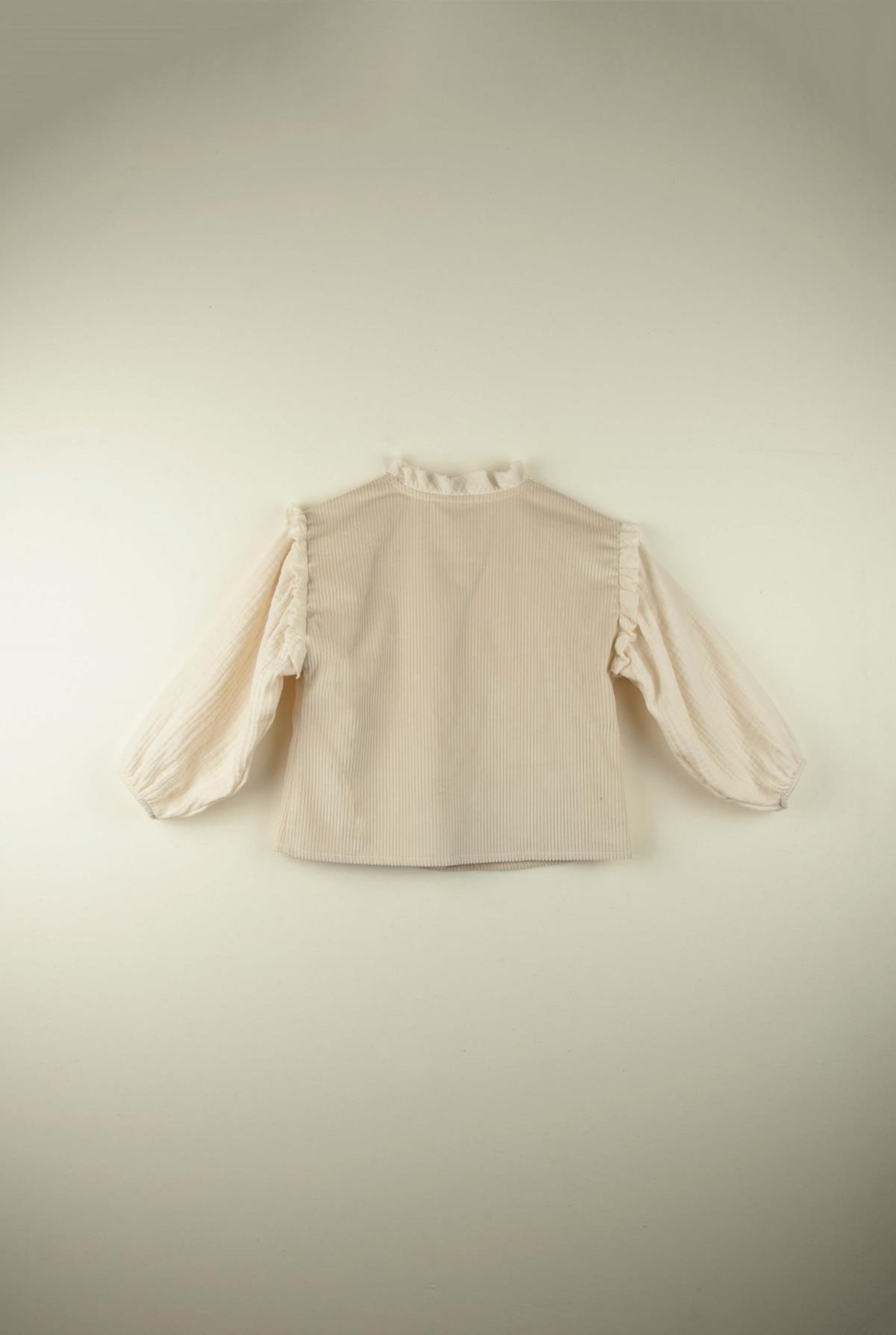Mod.14.2 Off-white blouse with puffed sleeve | AW21.22 Mod.14.2 Off-white blouse with puffed sleeve | 1