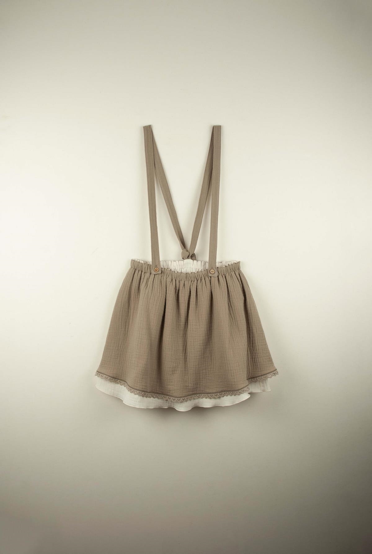 Mod.20.2 Taupe skirt with removable straps | AW21.22 Mod.20.2 Taupe skirt with removable straps | 1