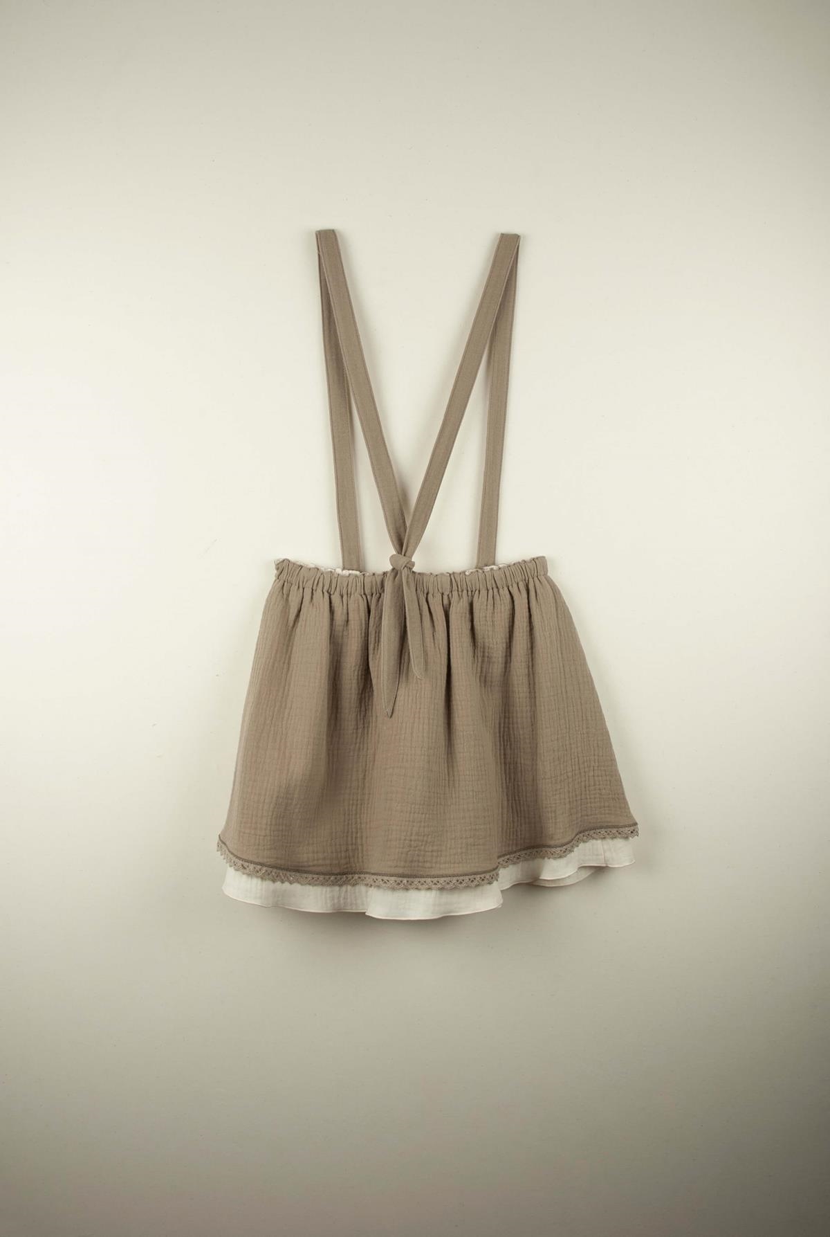 Mod.20.2 Taupe skirt with removable straps | AW21.22 Mod.20.2 Taupe skirt with removable straps | 1