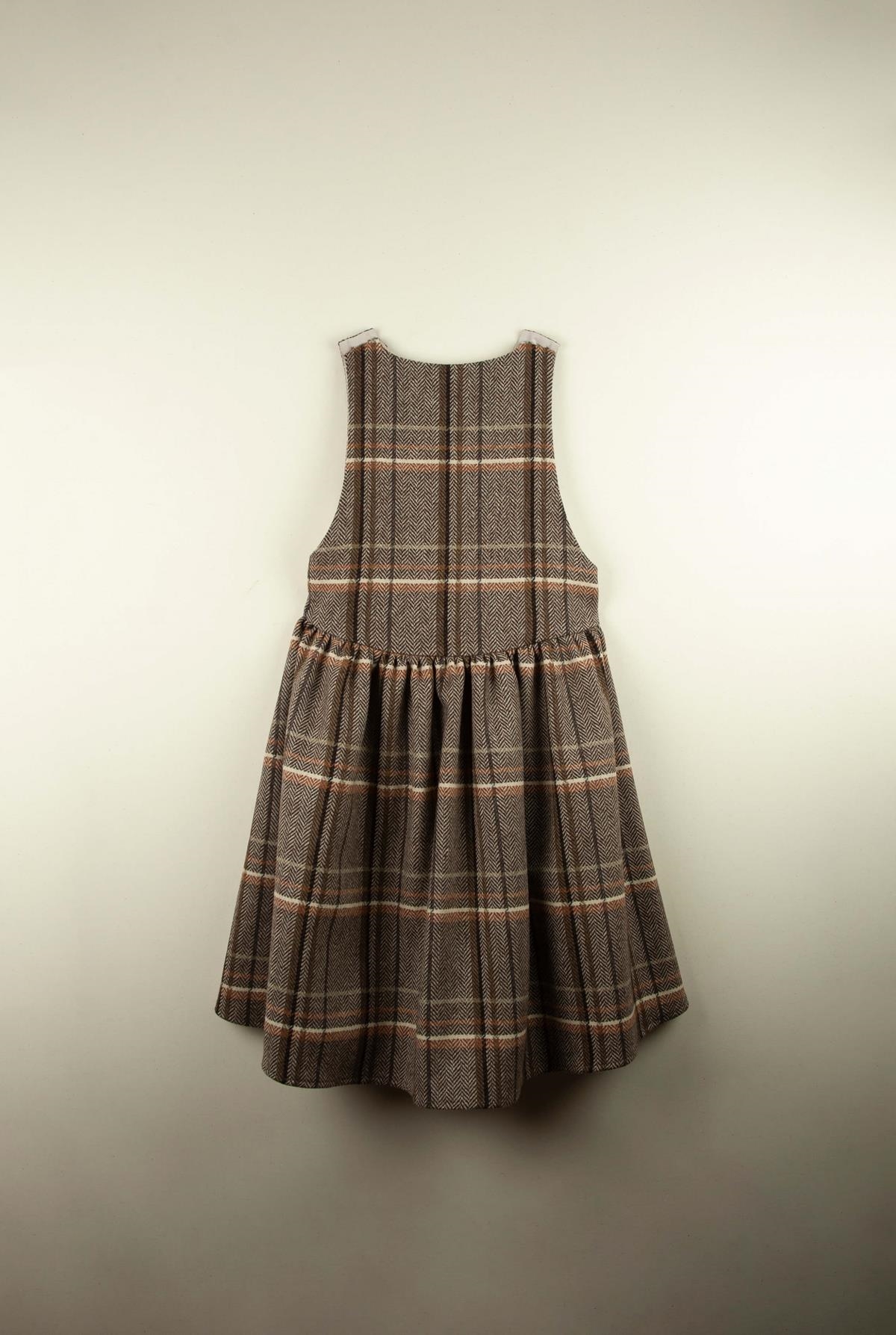 Mod.30.1 Herringbone and plaid sleeveless dress | AW21.22 Mod.30.1 Herringbone and plaid sleeveless dress | 1