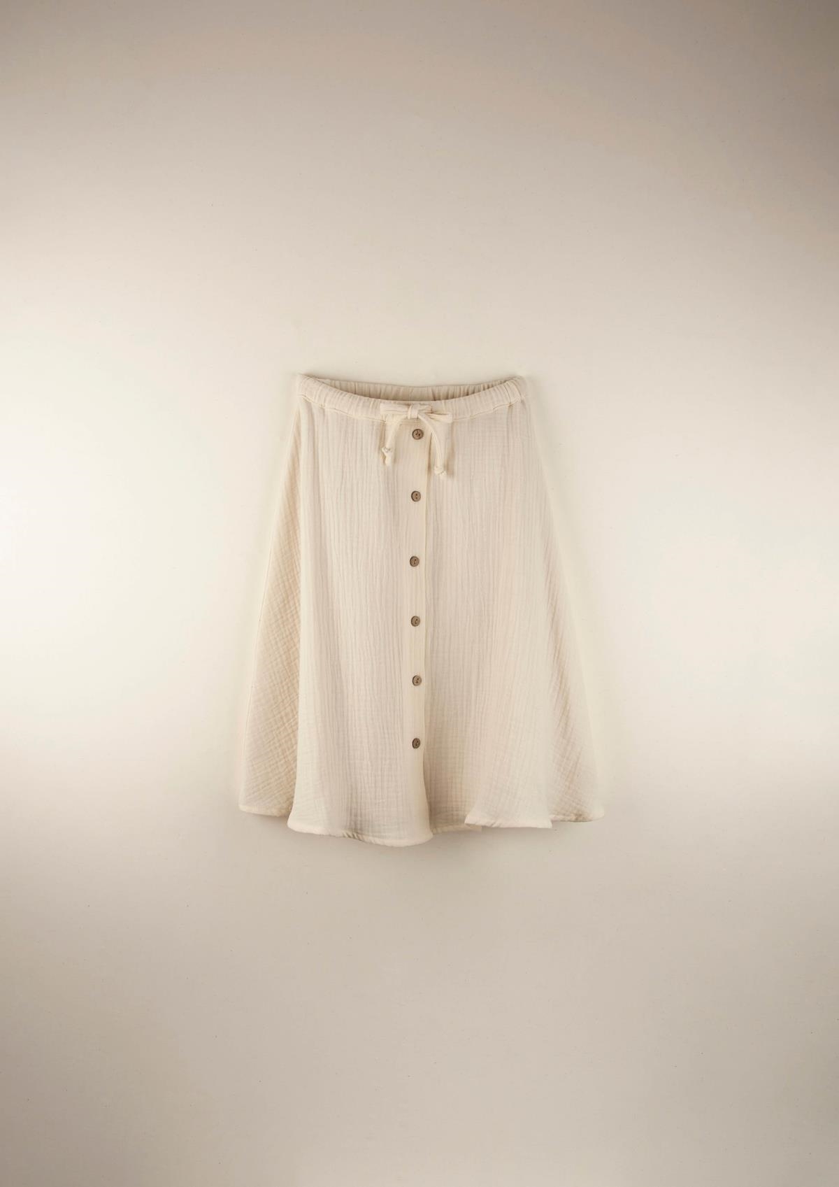 Mod.15.4 Off white organic midi-length skirt | SS22 Mod.15.4 Off white organic midi-length skirt | 1
