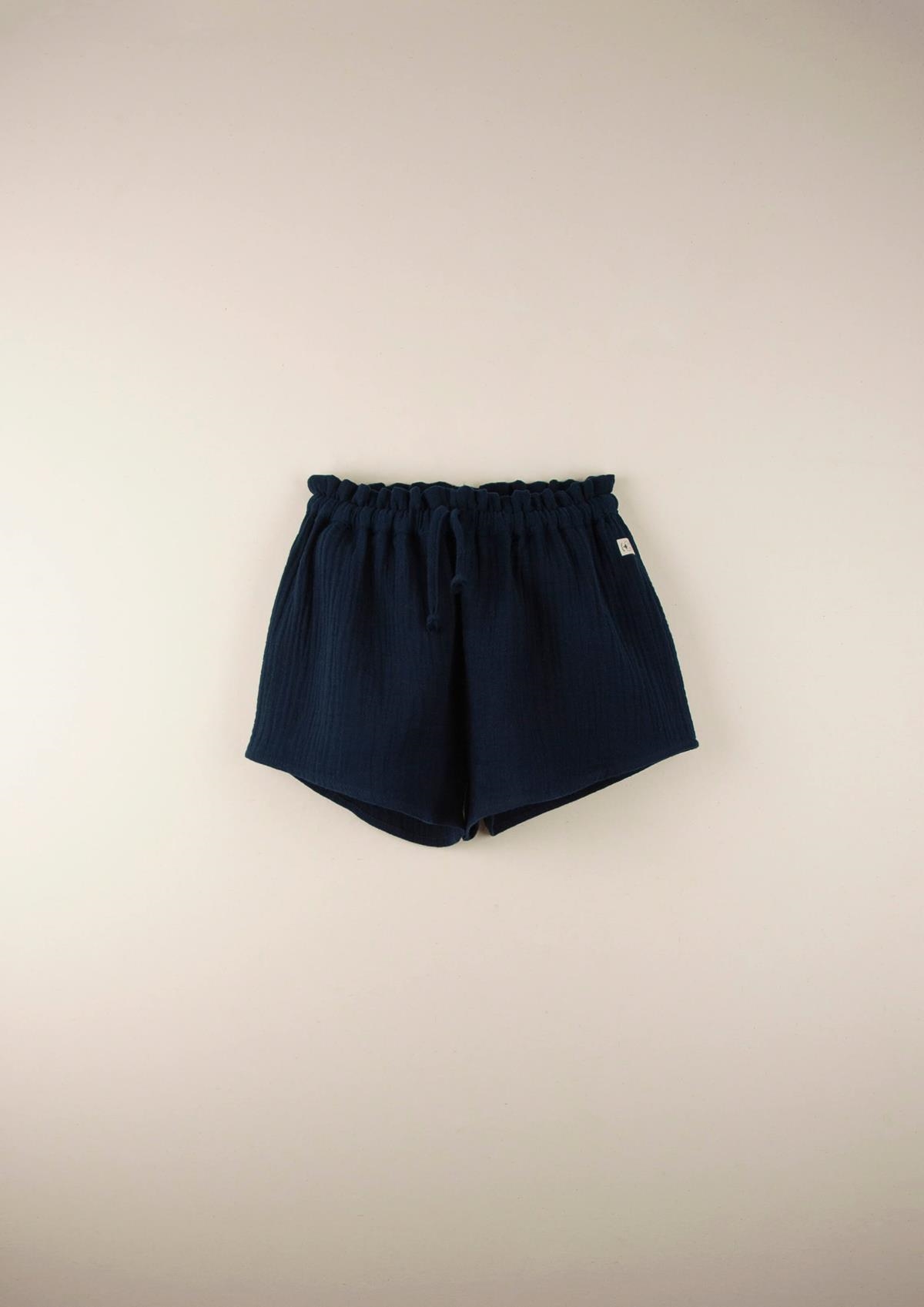 Mod.16.4 Navy blue Loose organic shorts | SS22 Mod.16.4 Navy blue Loose organic shorts | 1