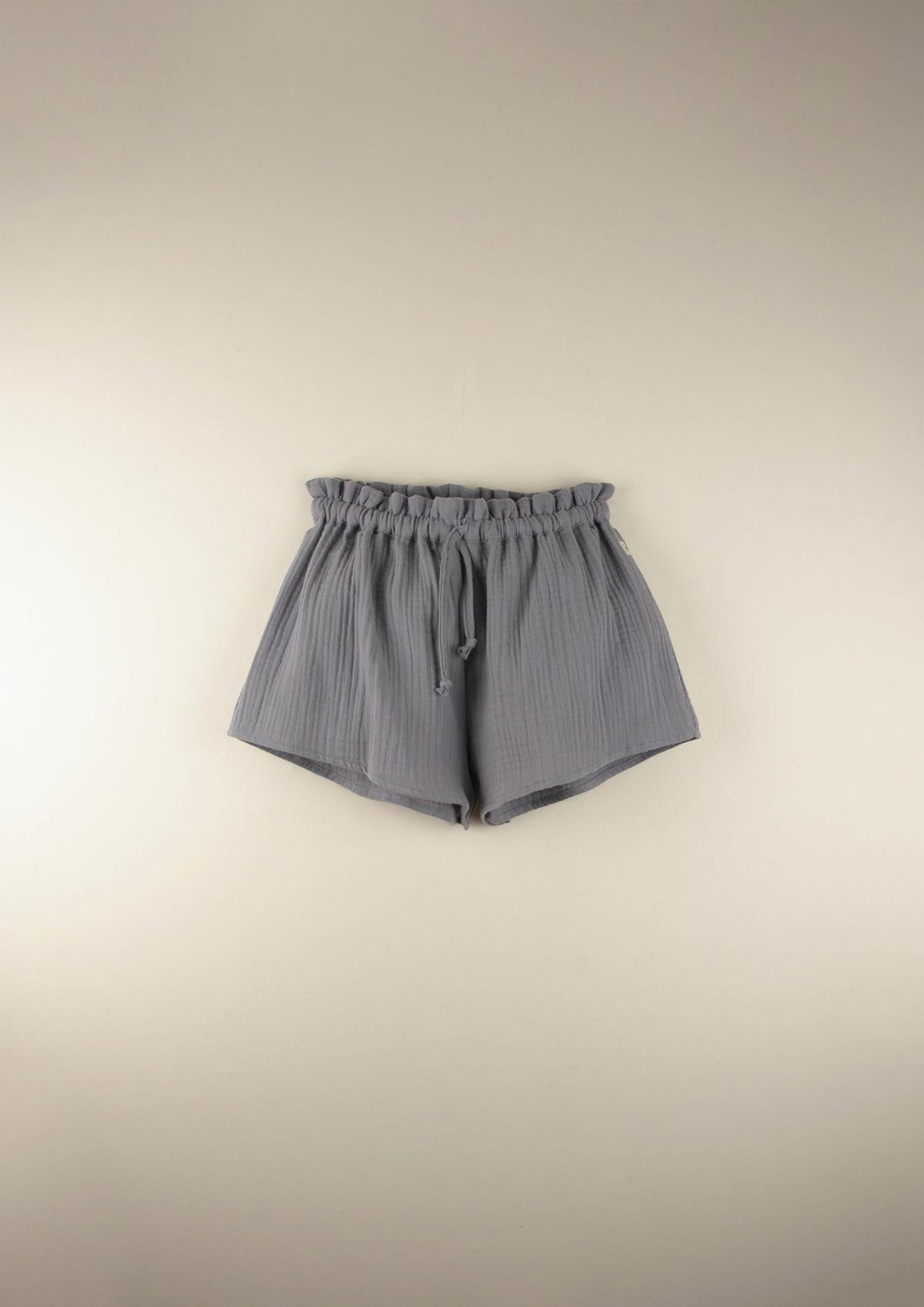 Mod.16.5 Greyish-blue loose organic shorts | SS22 Mod.16.5 Greyish-blue loose organic shorts | 1