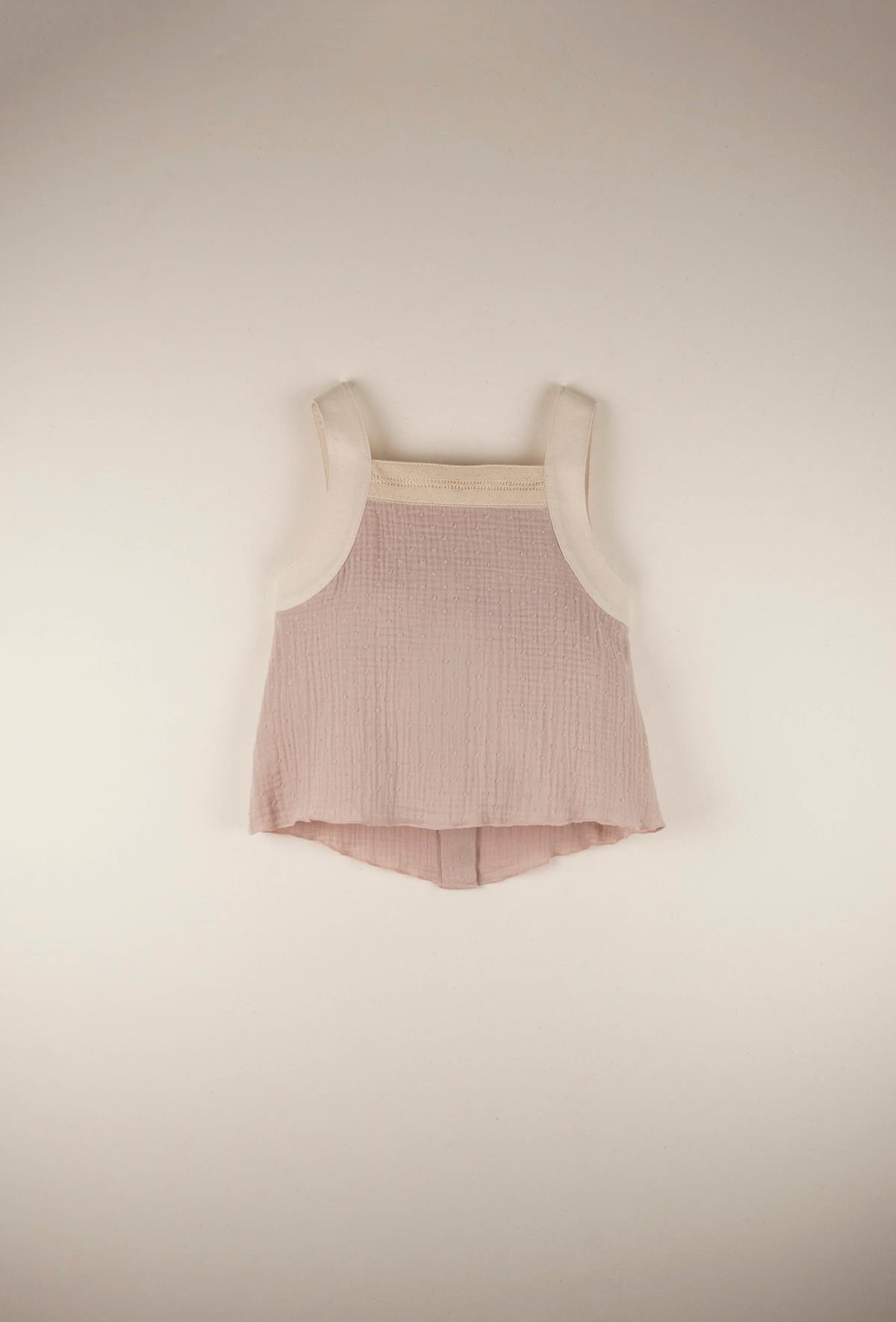 Mod.19.2 Pink organic blouse with straps | SS22 Mod.19.2 Pink organic blouse with straps | 1