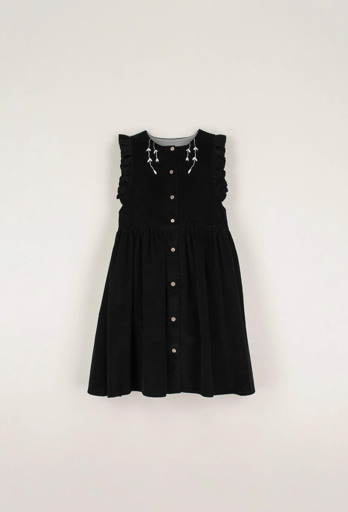 Mod.35.4 Black dress with bib | AW22.23 Mod.35.4 Black dress with bib