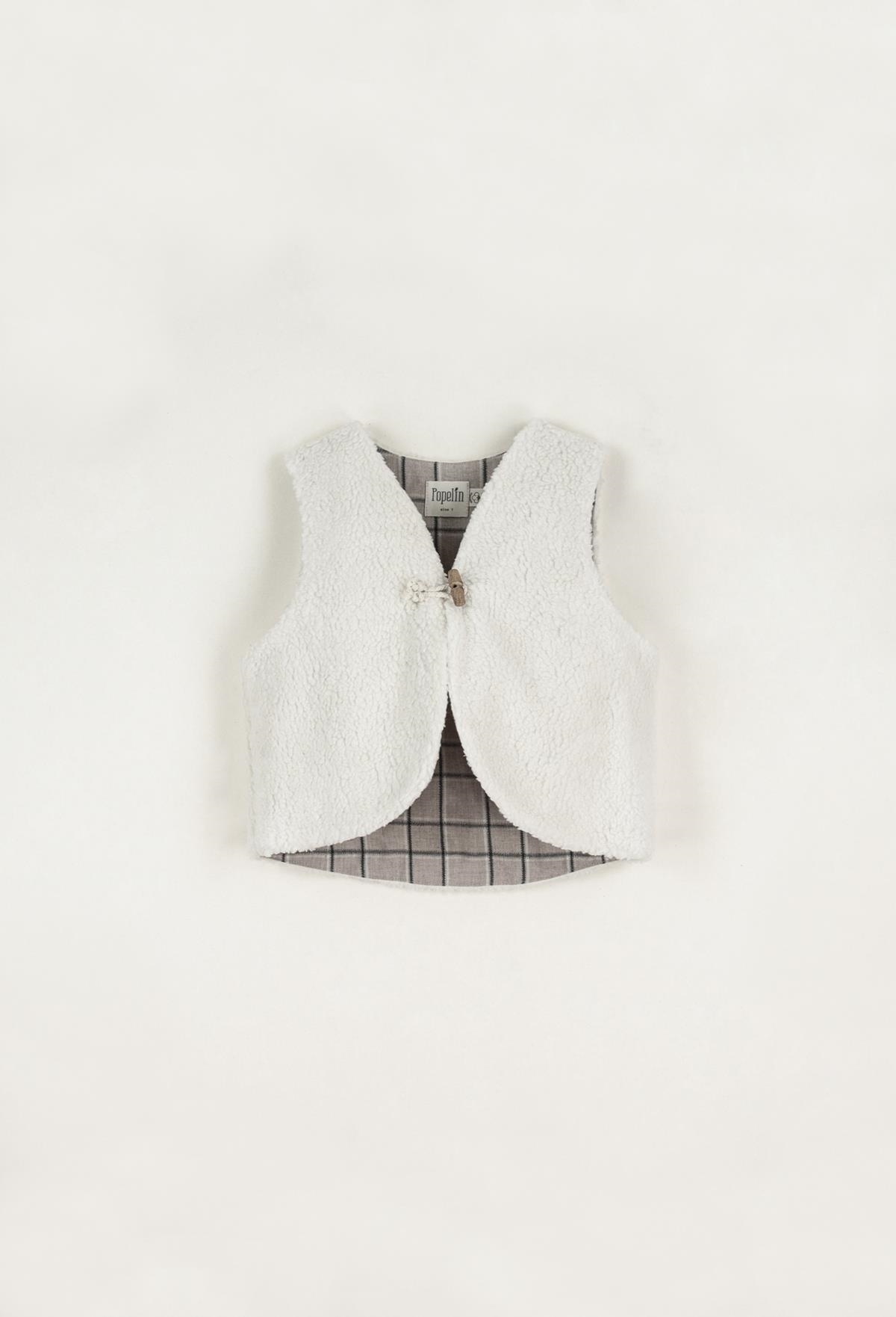 Mod. 36.3 Off-white fleece short waistcoat | AW22.23 Mod. 36.3 Off-white fleece short waistcoat