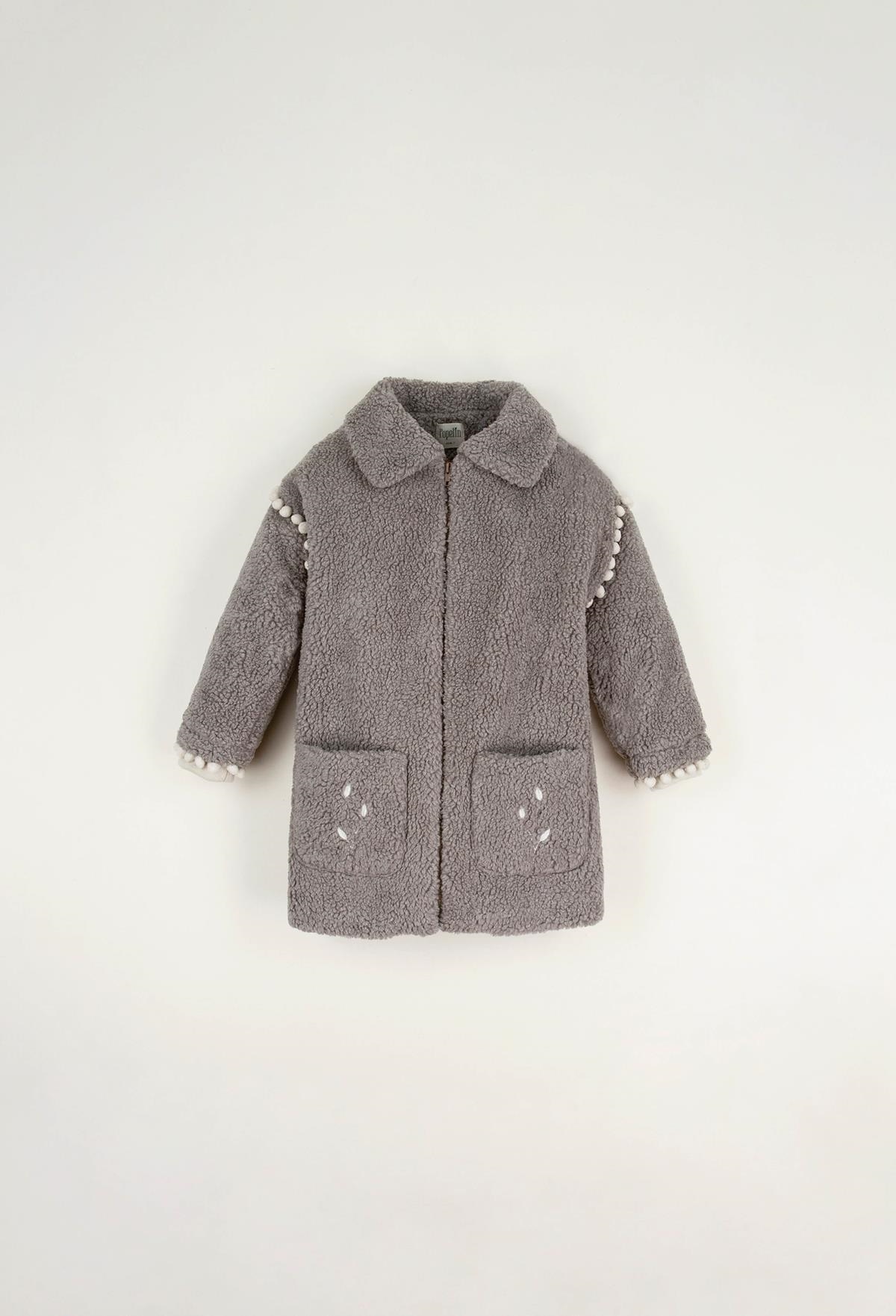 Mod.40.2 Taupe embroidered coat with tassels | AW22.23 Mod.40.2 Taupe embroidered coat with tassels