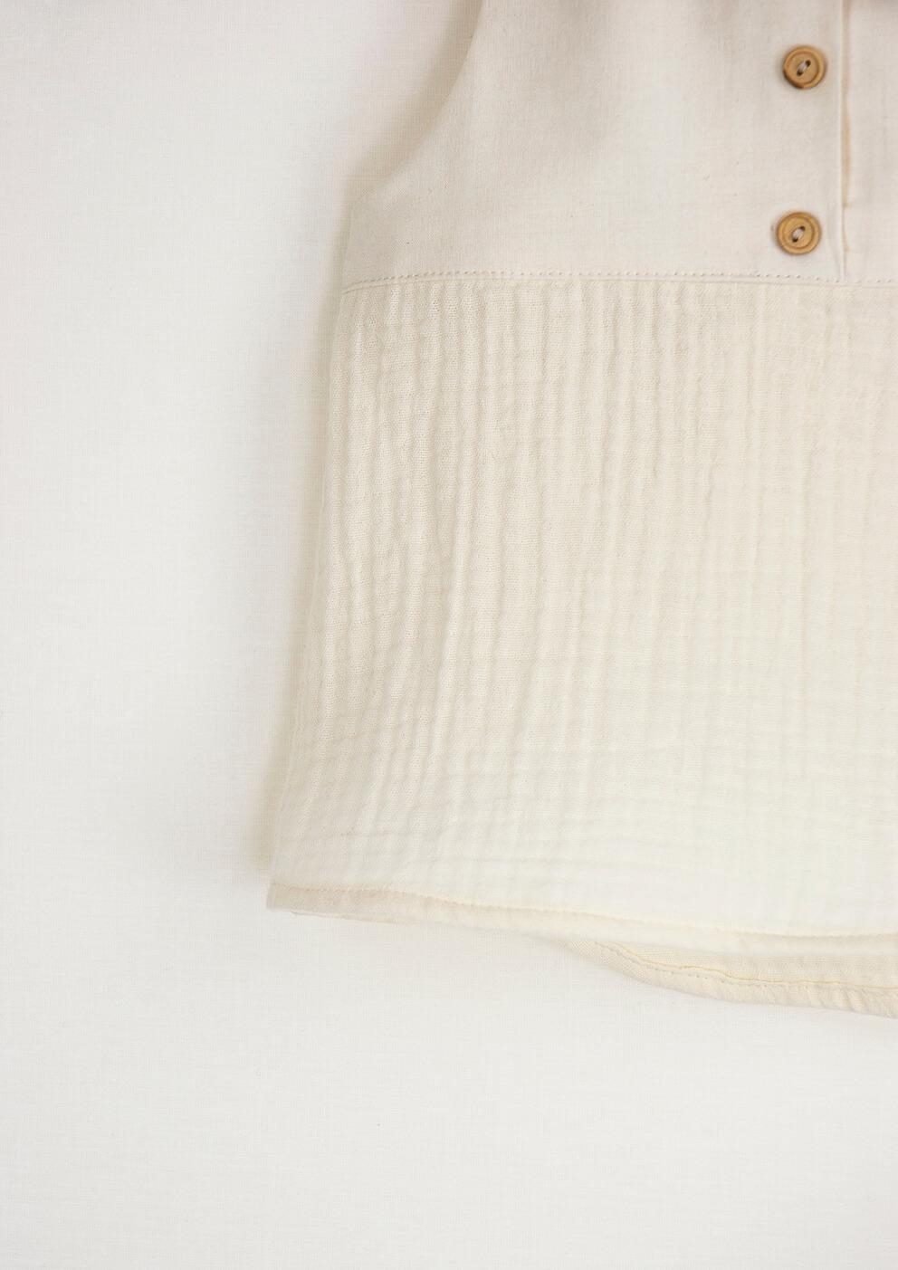 Mod.1.1 Off-white sleeveless organic shirt | SS23 Mod.1.1 Off-white sleeveless organic shirt