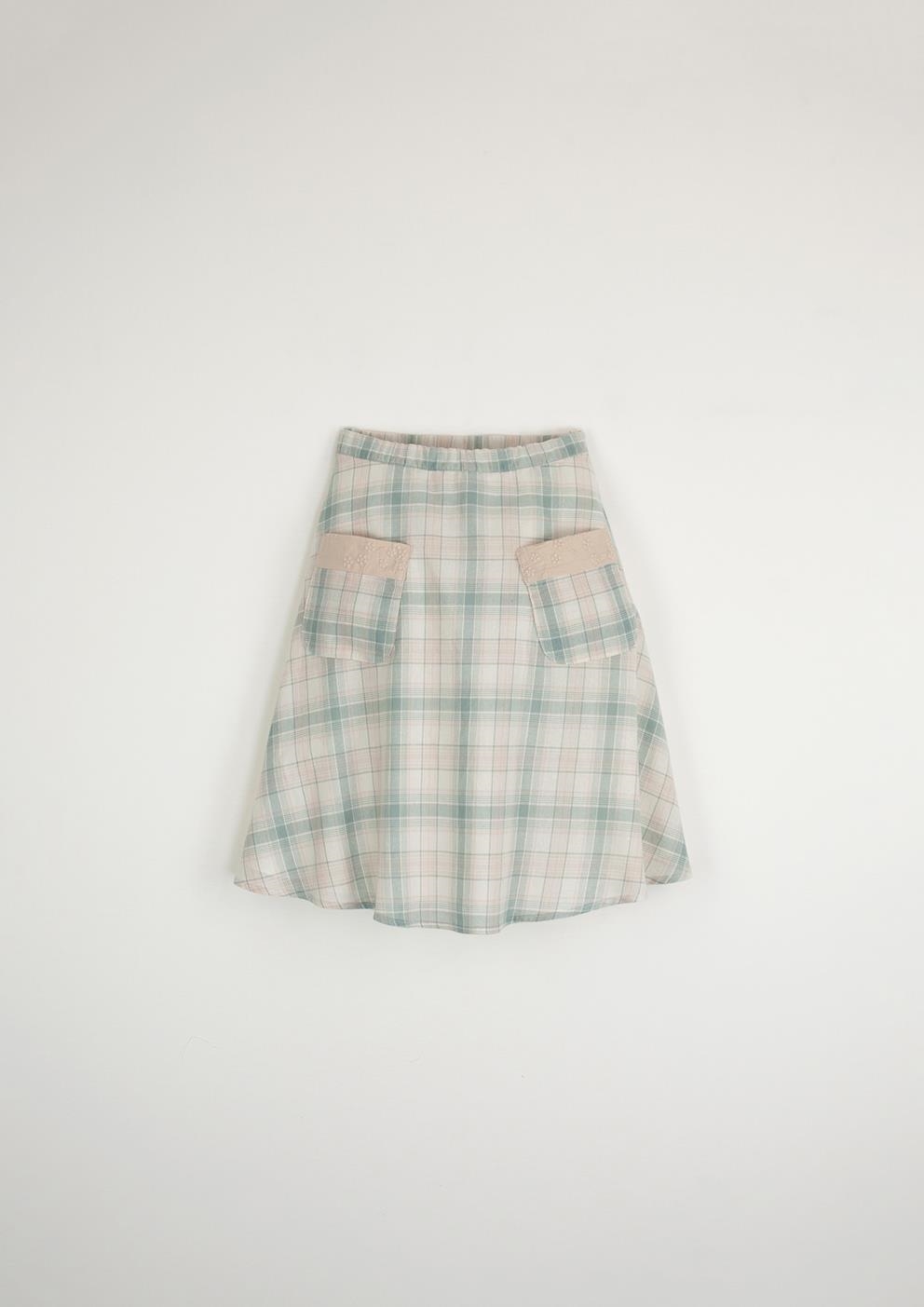 Mod.19.4 Pink plaid skirt with pockets | SS23 Mod.19.4 Pink plaid skirt with pockets