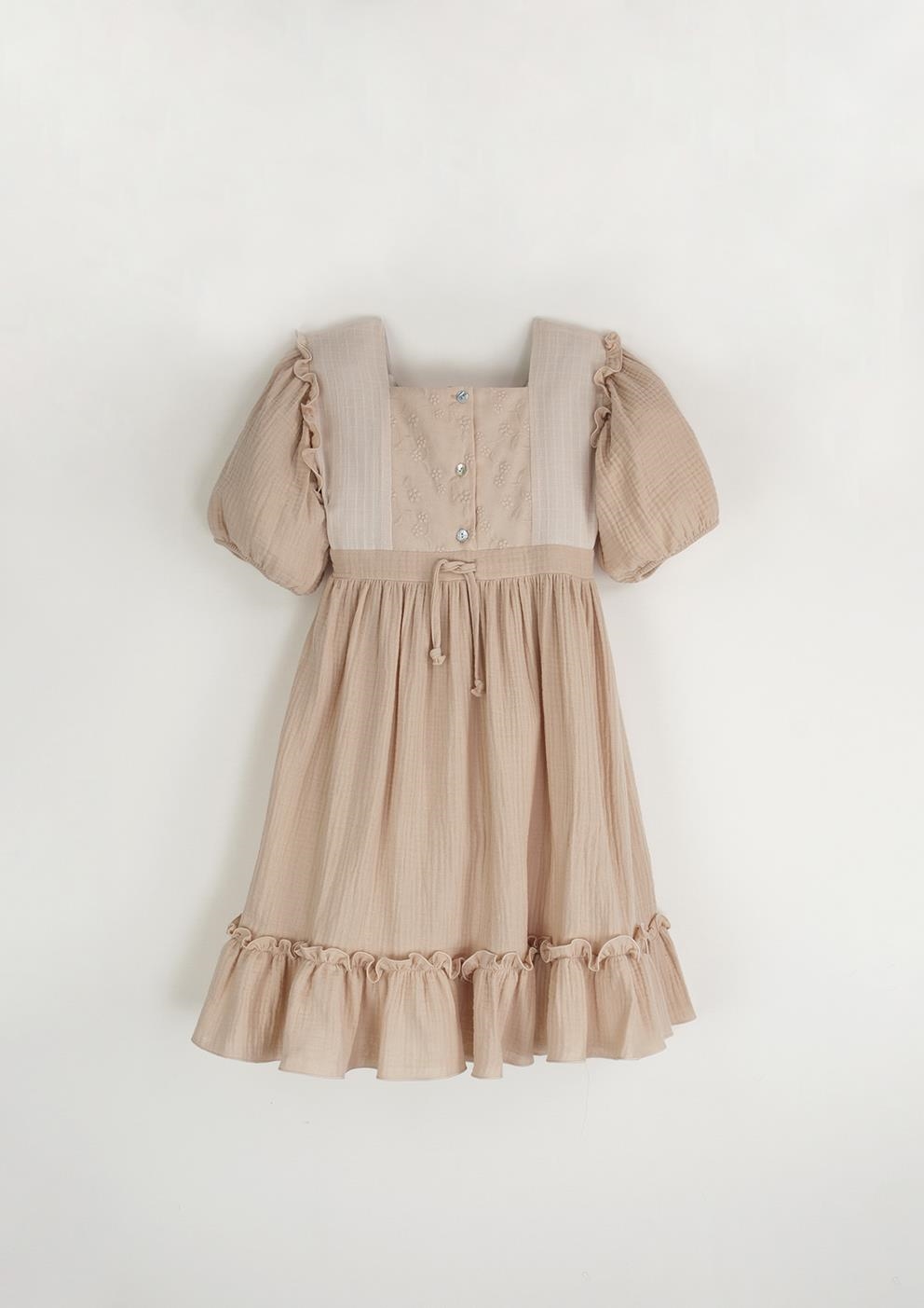 Mod.33.3 Pink dress with puffed sleeve | SS23 Mod.33.3 Pink dress with puffed sleeve