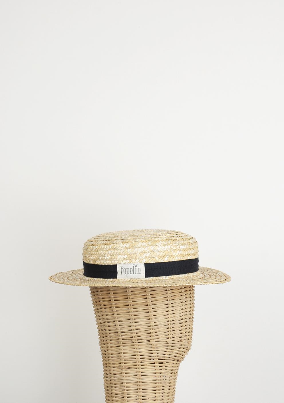 Mod.39.5 Black Natural straw hat | SS23 Mod.39.5 Black Natural straw hat