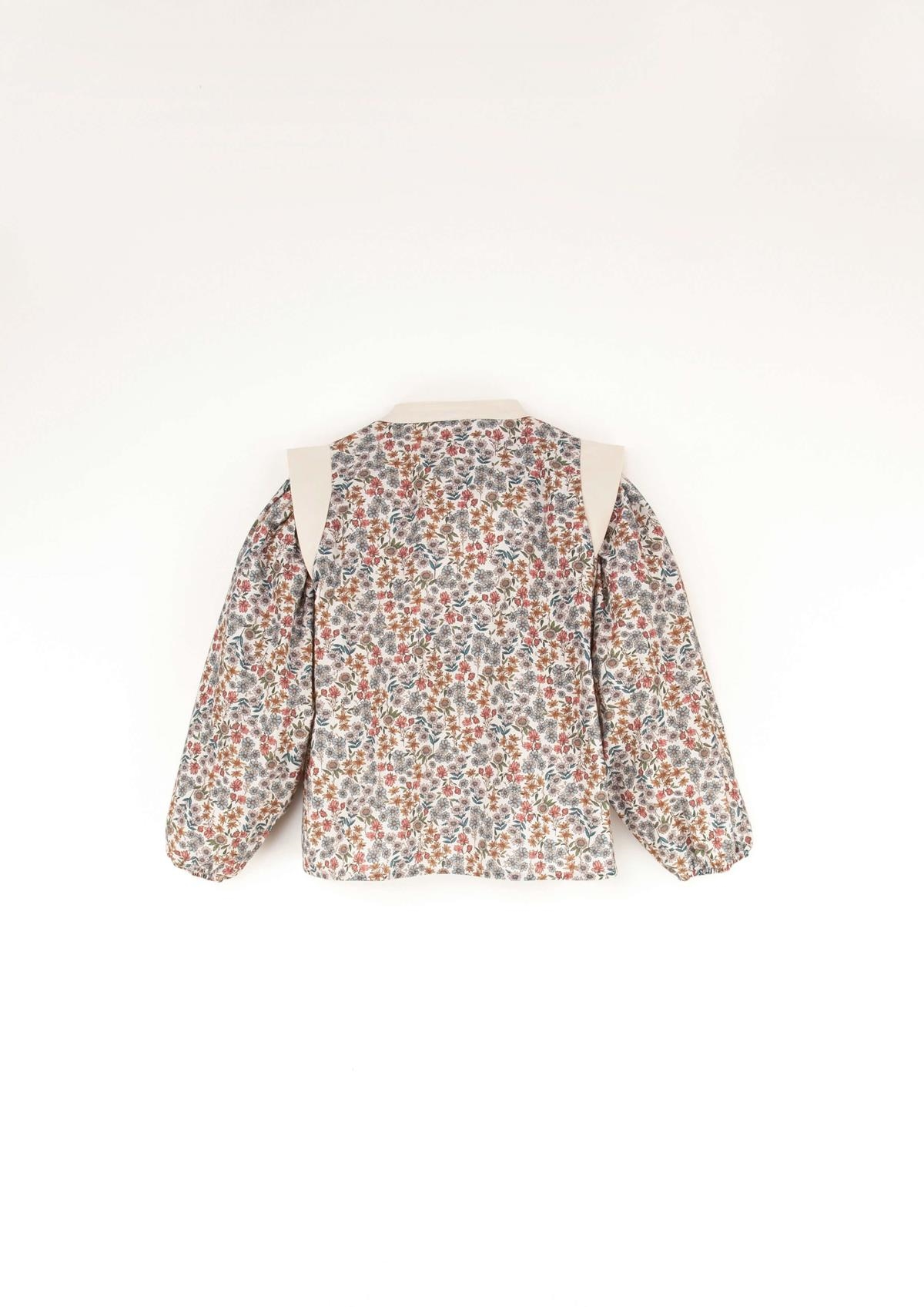 Mod.15.1 Multi-coloured floral print puff sleeve blouse | AW23.24 Mod.15.1 Multi-coloured floral print puff sleeve blouse