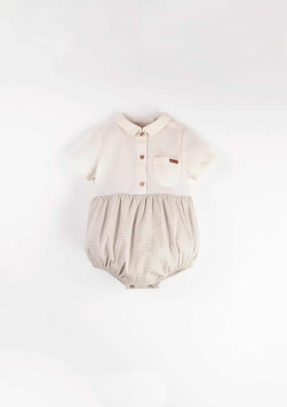 Mod.15.3 Off-white contrasting romper suit | SS24 Mod.15.3 Off-white contrasting romper suit