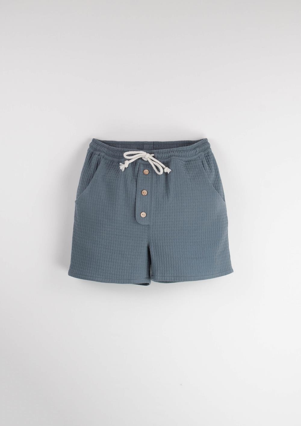Mod.21.3 Blue textured bermuda shorts | SS24 Mod.21.3 Blue textured bermuda shorts