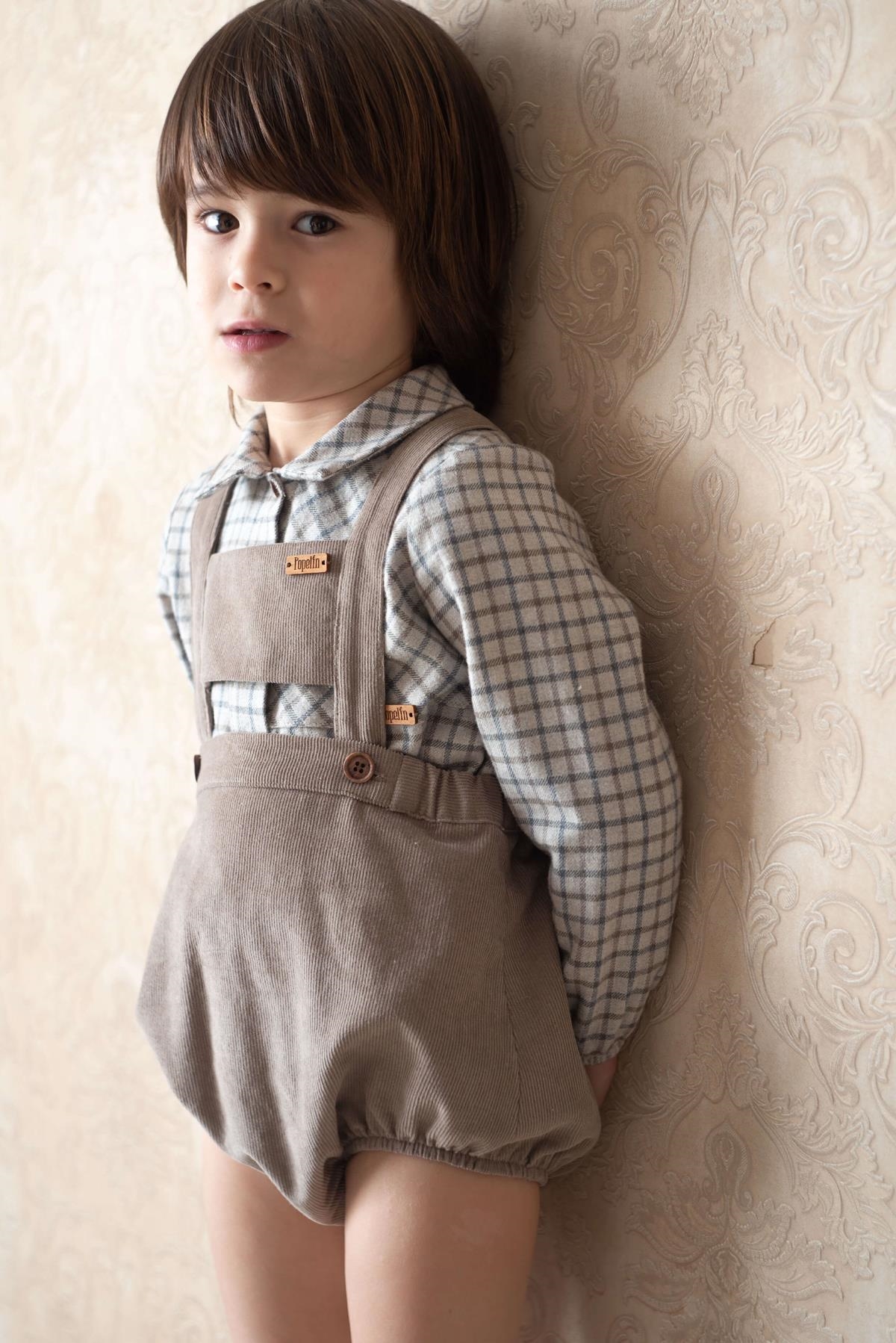 その他 Popelin Taupe crossover romper suit Mod.6.4 Taupe corduroy short romper suit | AW24.25 Mod.6.4