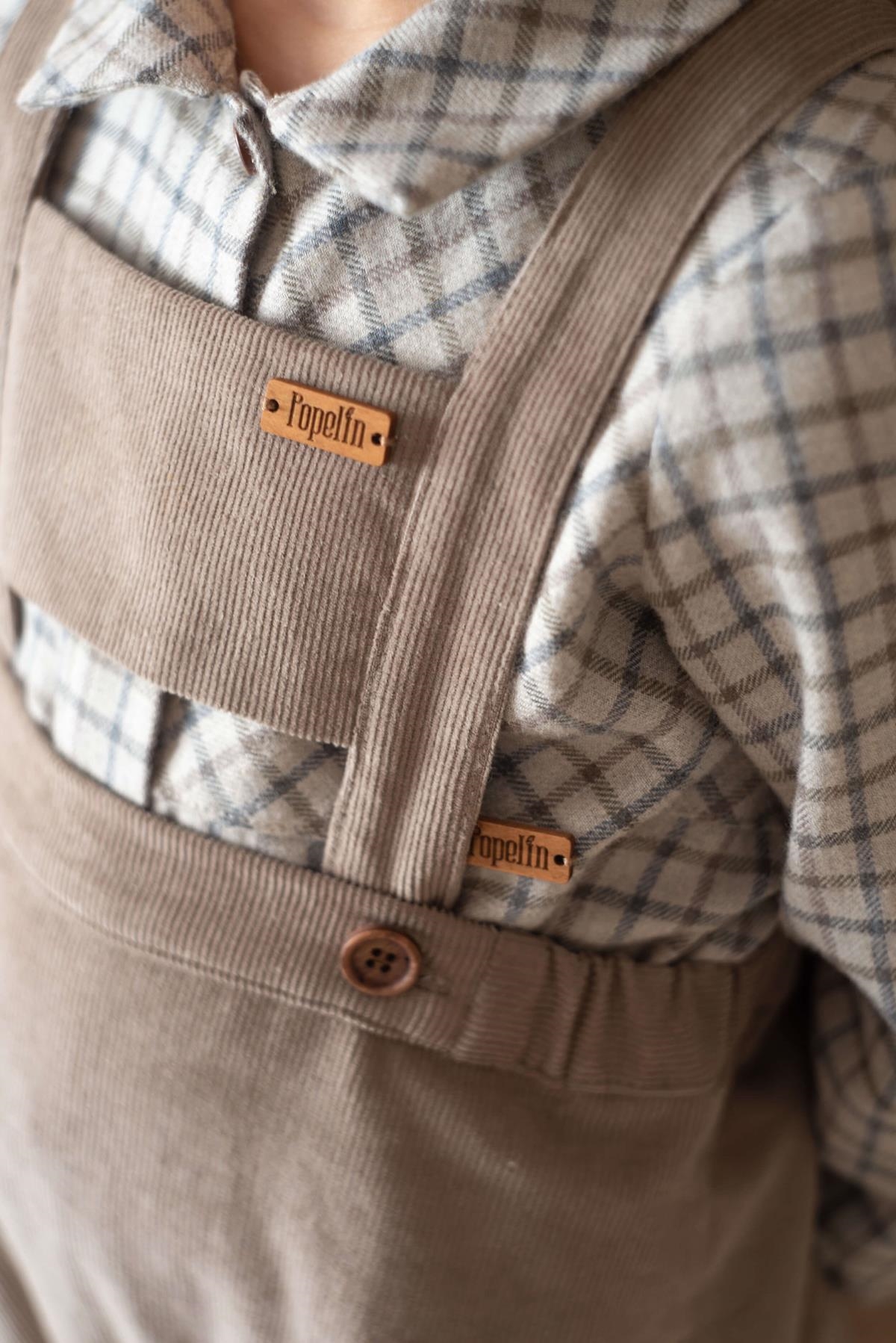 popelin crossover romper suit taupe
