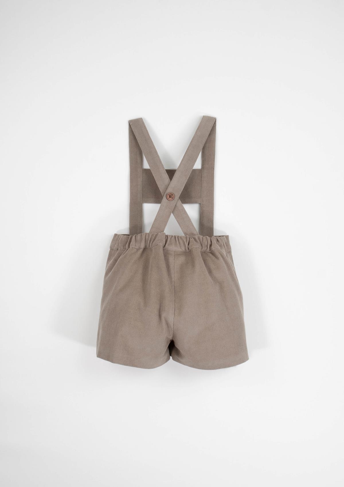 Popelin Taupe Crossover Romper – Ladida