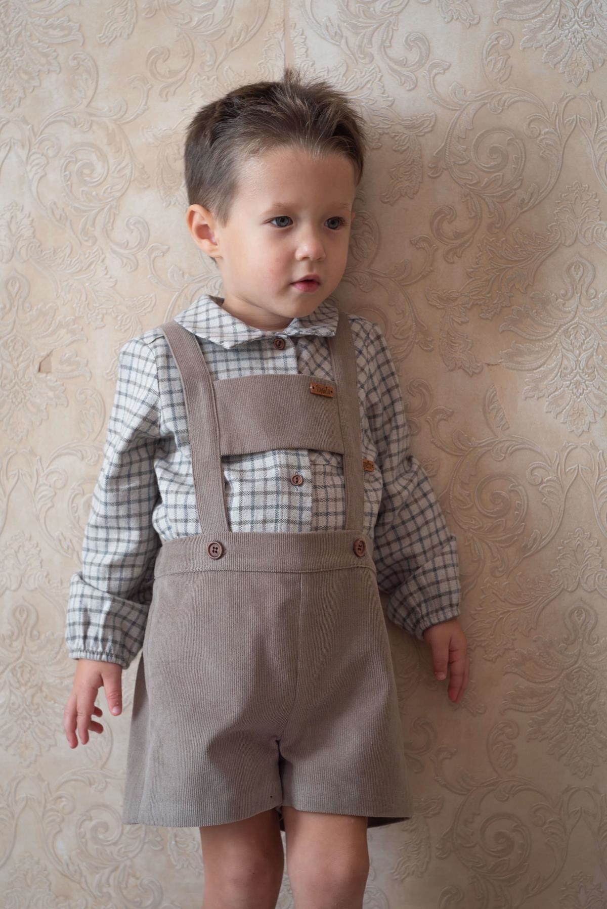 その他 Popelin Taupe crossover romper suit Mod.6.4 Taupe corduroy short romper suit | AW24.25 Mod.6.4