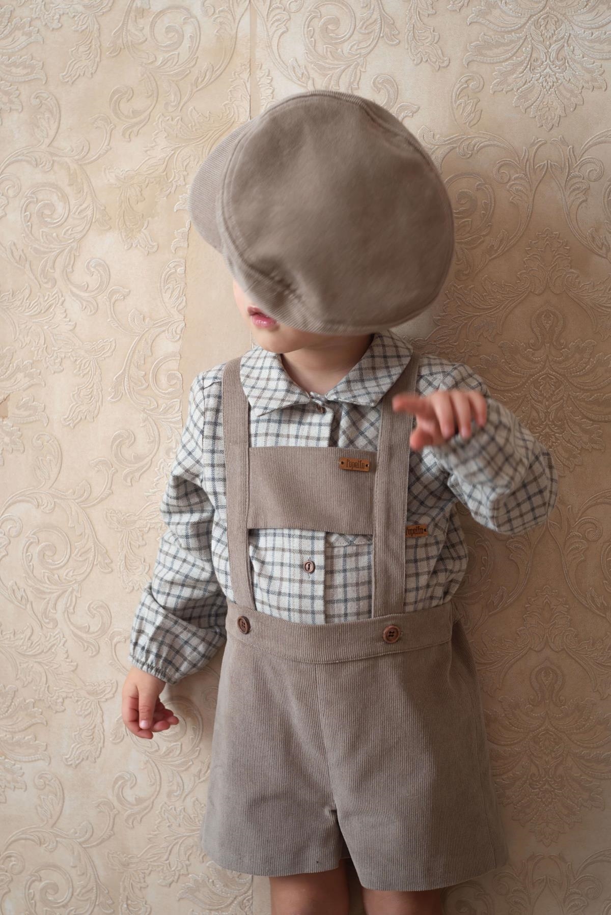 Mod.6.4 Taupe corduroy short romper suit | AW24.25 Mod.6.4