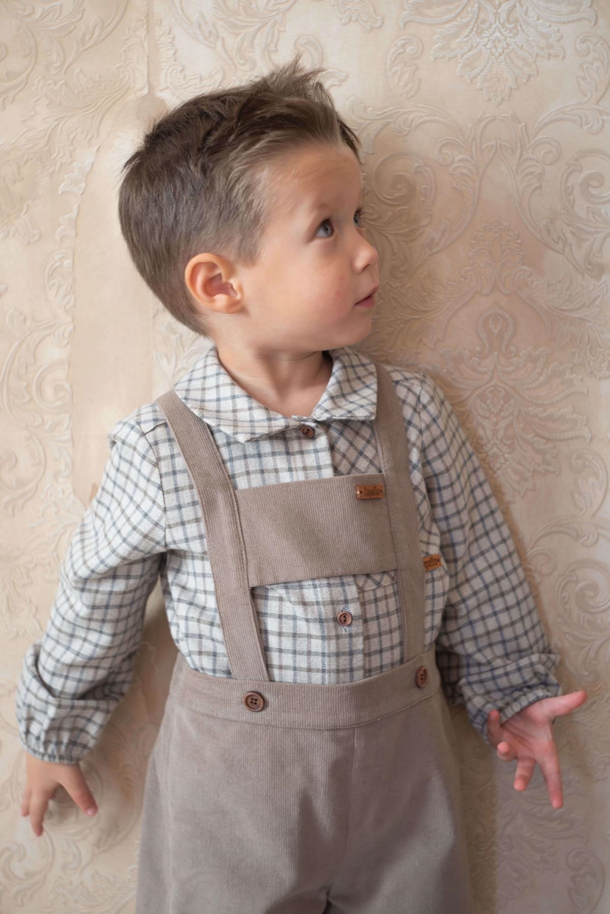 ロンパース・カバーオール popelin Woollen crossover romper suit