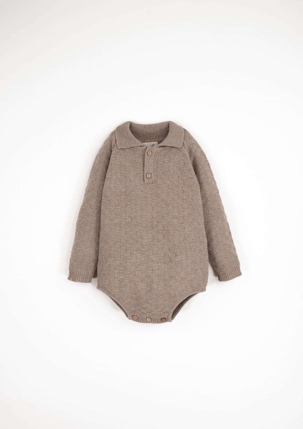 Mod.11.2 Camel textured knit romper suit | AW24.25 Mod.11.2 Camel textured knit romper suit