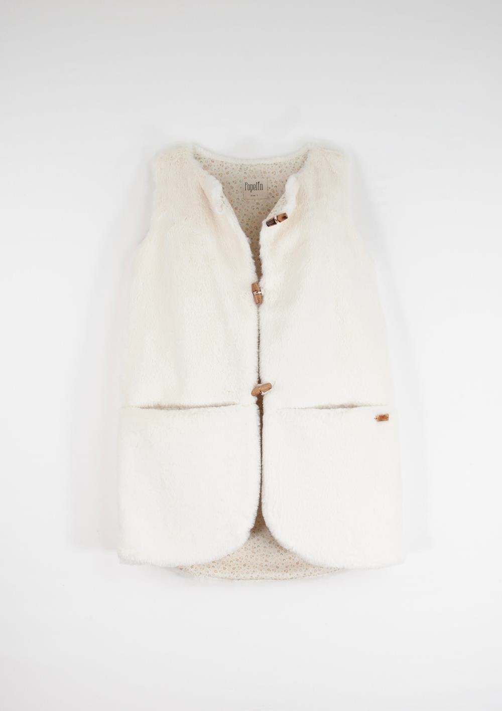 Mod.40.3 White faux-fur long waistcoat | AW24.25 Mod.40.3 White faux-fur long waistcoat