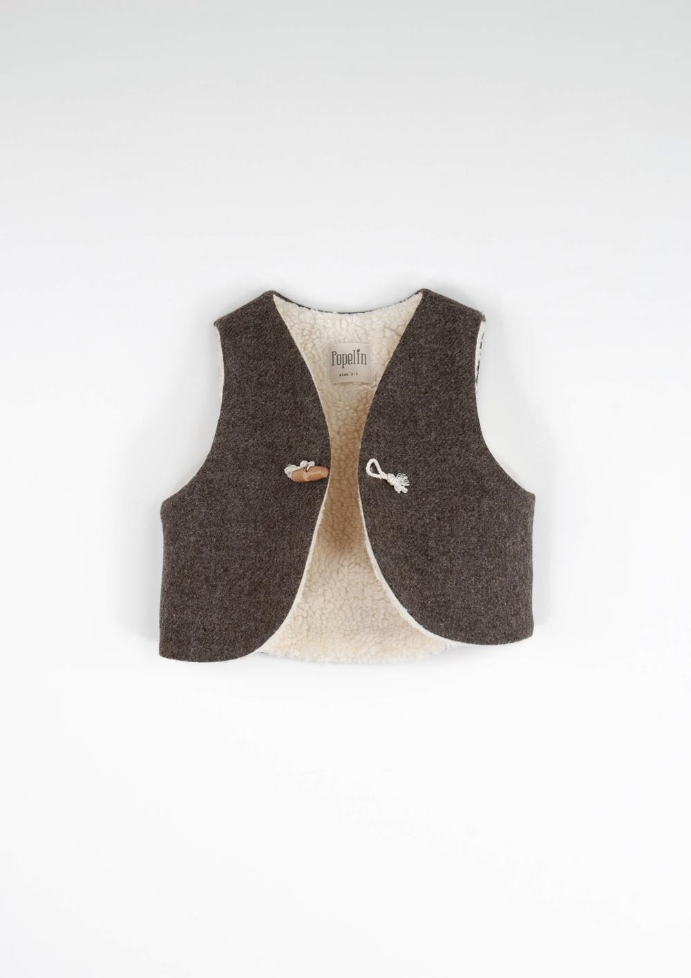 Mod.41.1 Brown woollen mini waistcoat | AW24.25 Mod.41.1 Brown woollen mini waistcoat