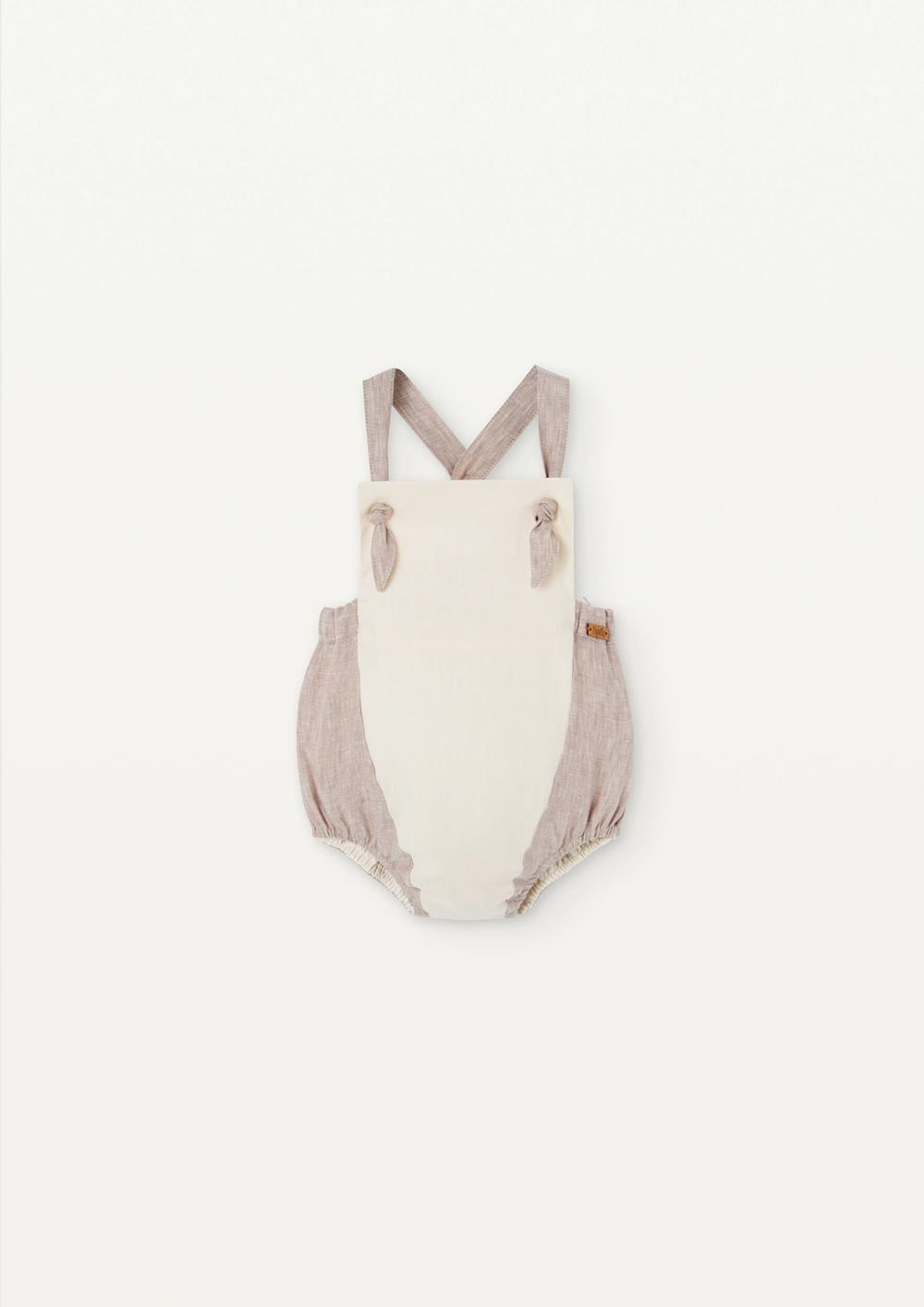 Mod 7.1 Off-white dungaree romper suit with straps | SS25 Mod 7.1 Off-white dungaree romper suit with straps