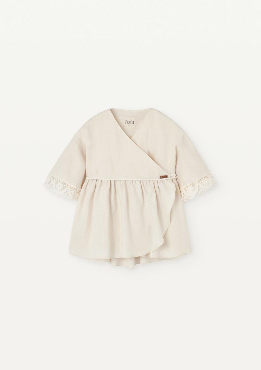 Mod 14.1 Off-white linen Japanese-style blouse | SS25 Mod 14.1 Off-white linen Japanese-style blouse