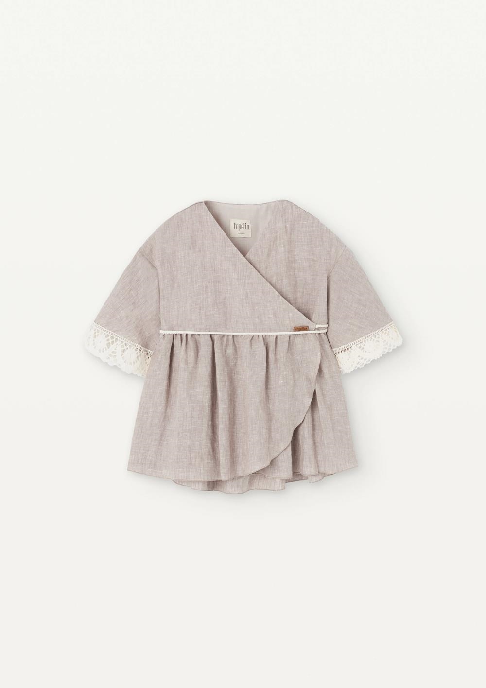 Mod 14.2 Sand linen Japanese-style blouse | SS25 Mod 14.2 Sand linen Japanese-style blouse
