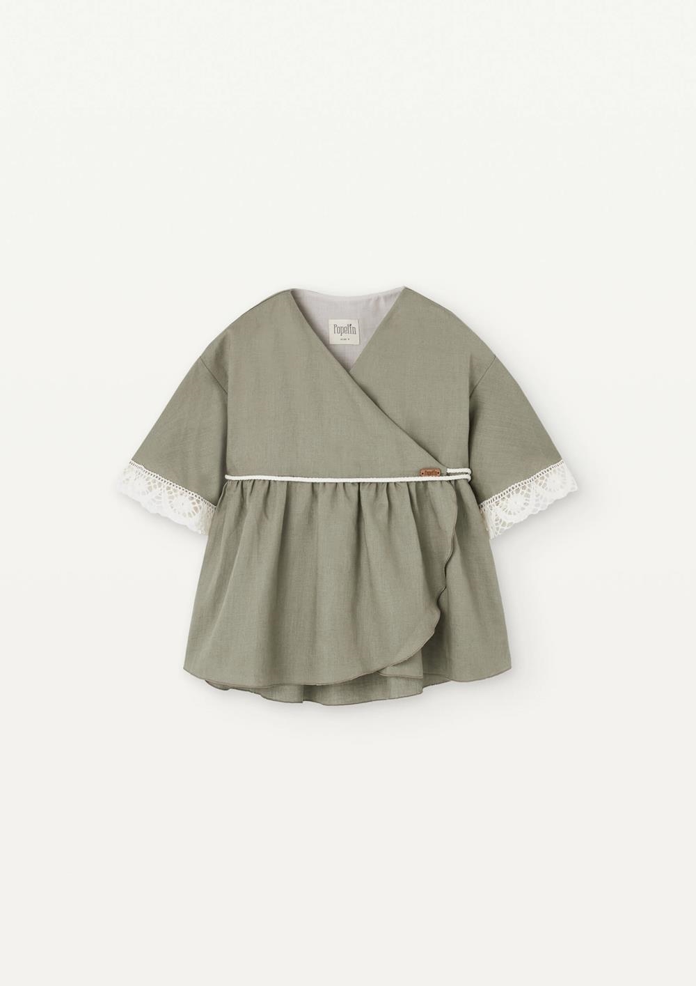 Mod 14.3 Green linen Japanese-style blouse | SS25 Mod 14.3 Green linen Japanese-style blouse