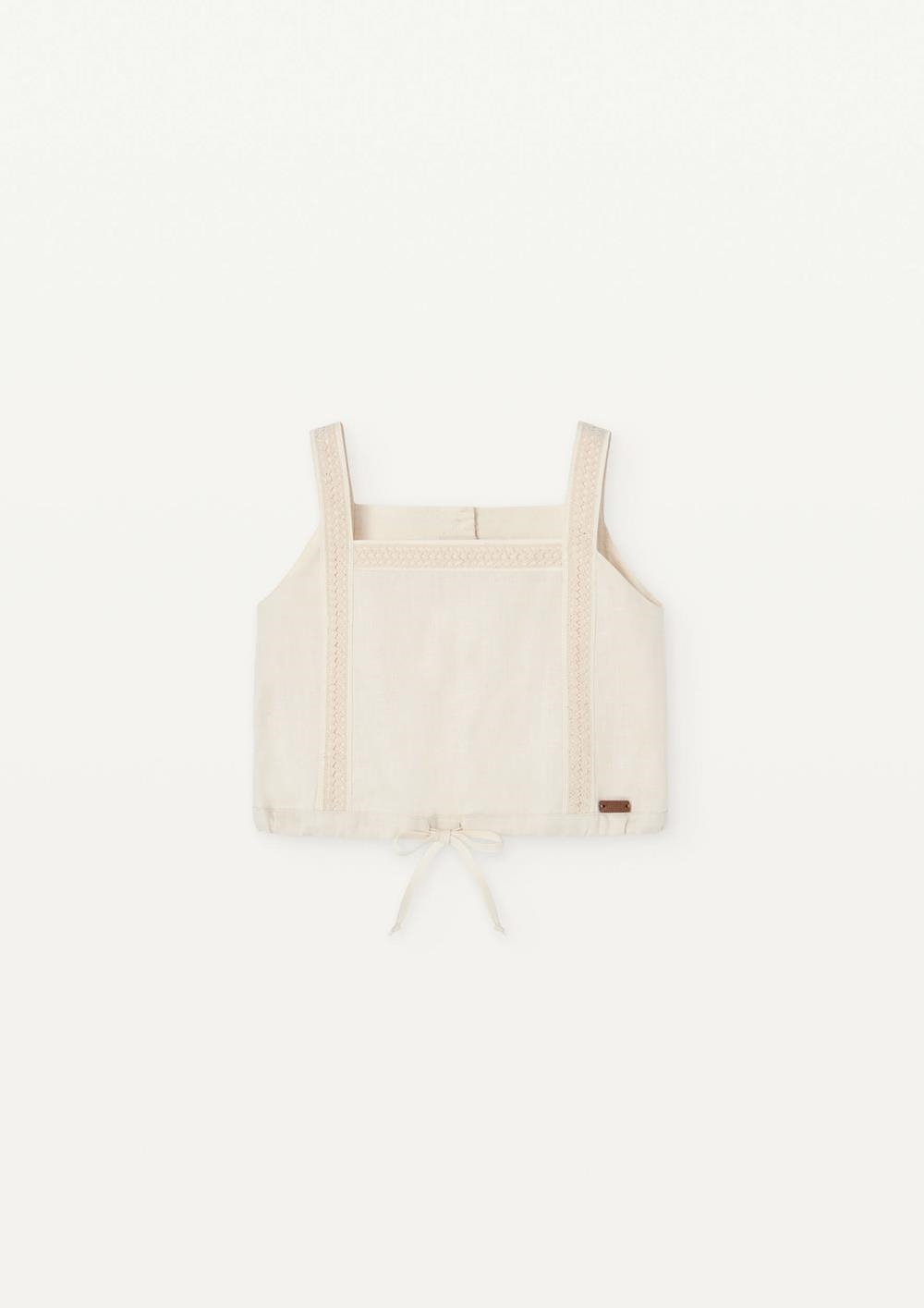 Mod 15.1 Off-white linen top with straps | SS25 Mod 15.1 Off-white linen top with straps