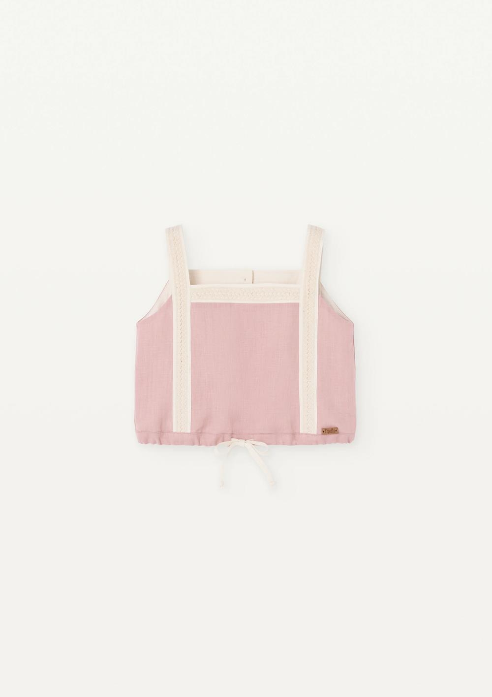 Mod 15.2 Pink linen top with straps | SS25 Mod 15.2 Pink linen top with straps