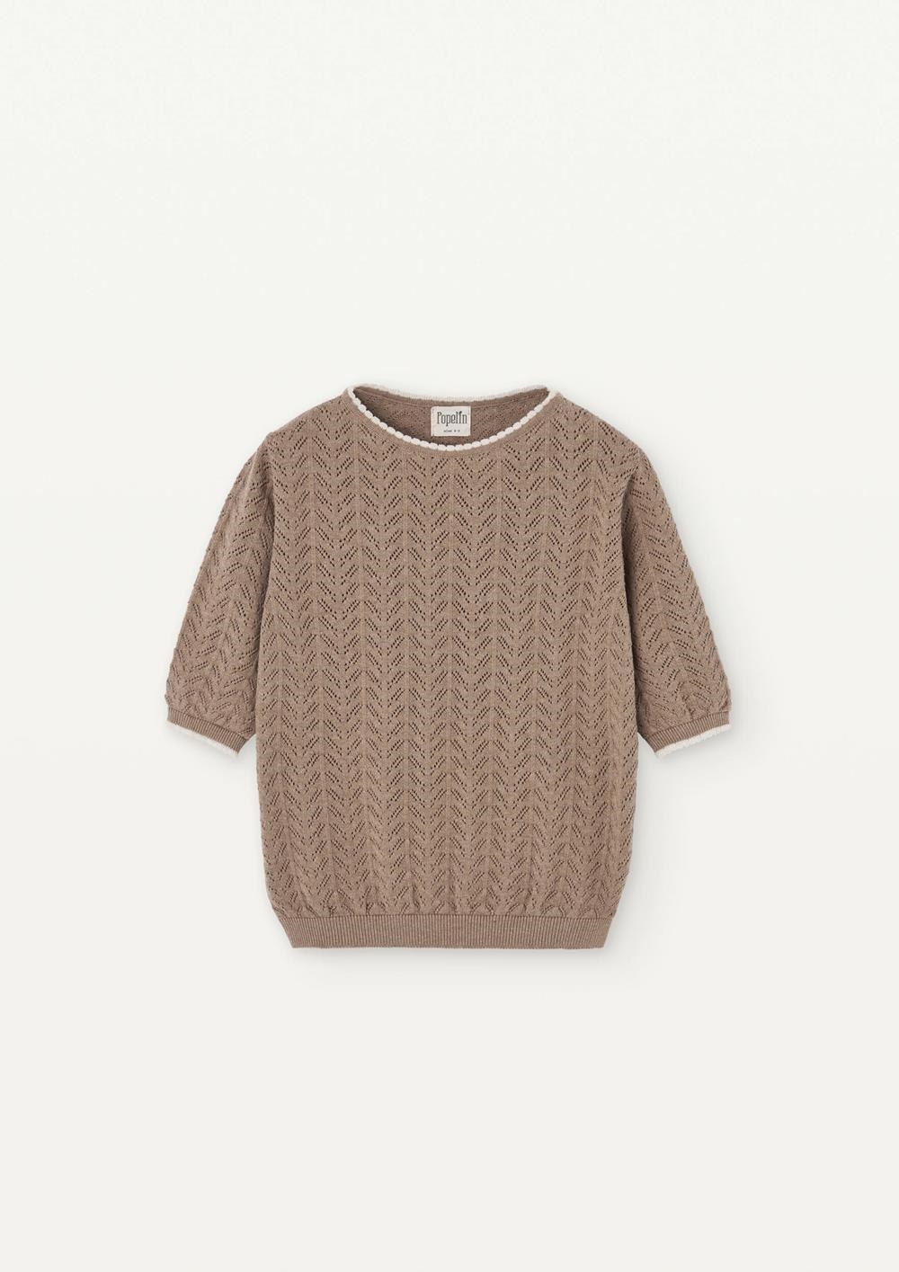 Mod 38.3 Brown textured knit jersey | SS25 Mod 38.3 Brown textured knit jersey