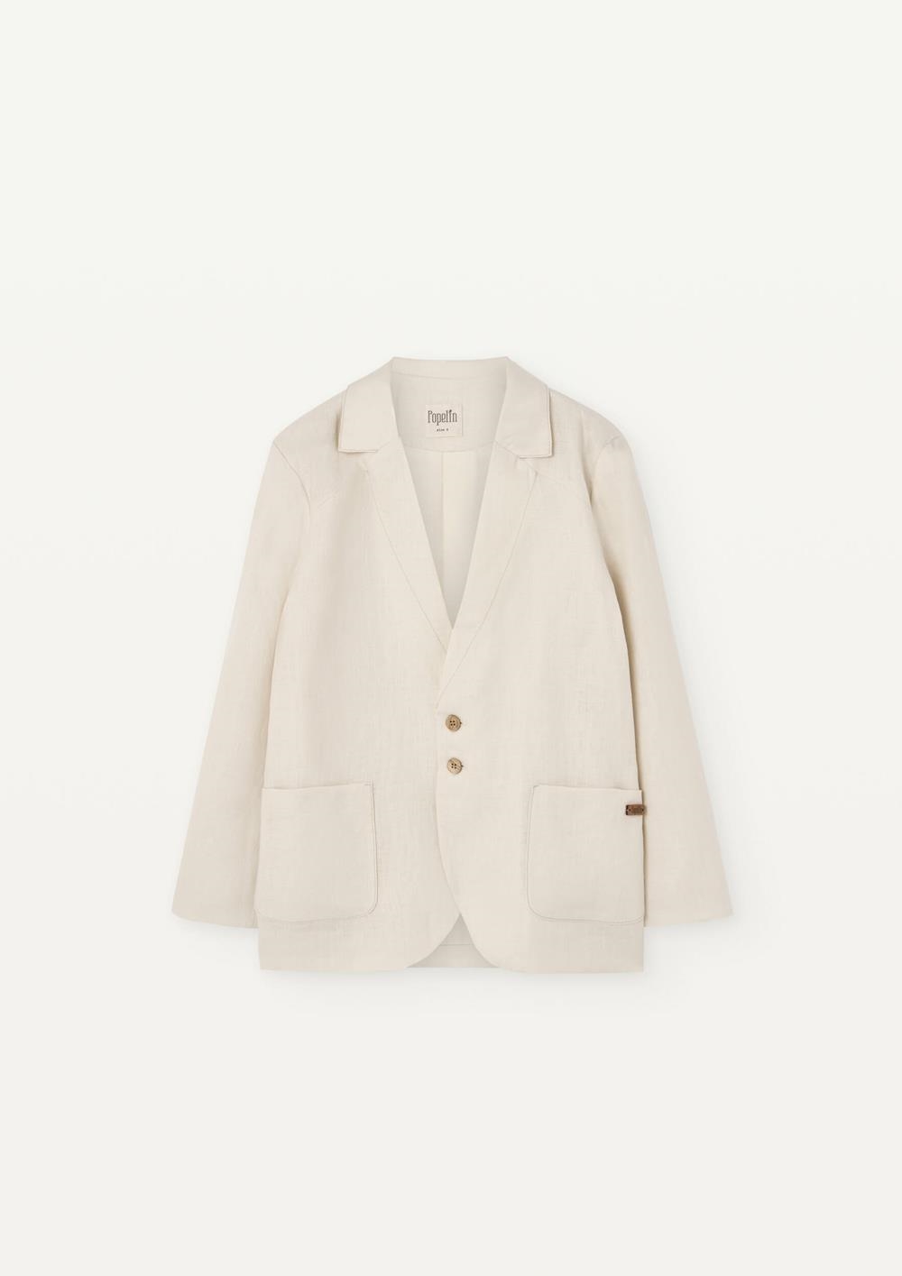 Mod 40.1 Off-white linen blazer with hidden lapel | SS25 Mod 40.1 Off-white linen blazer with hidden lapel
