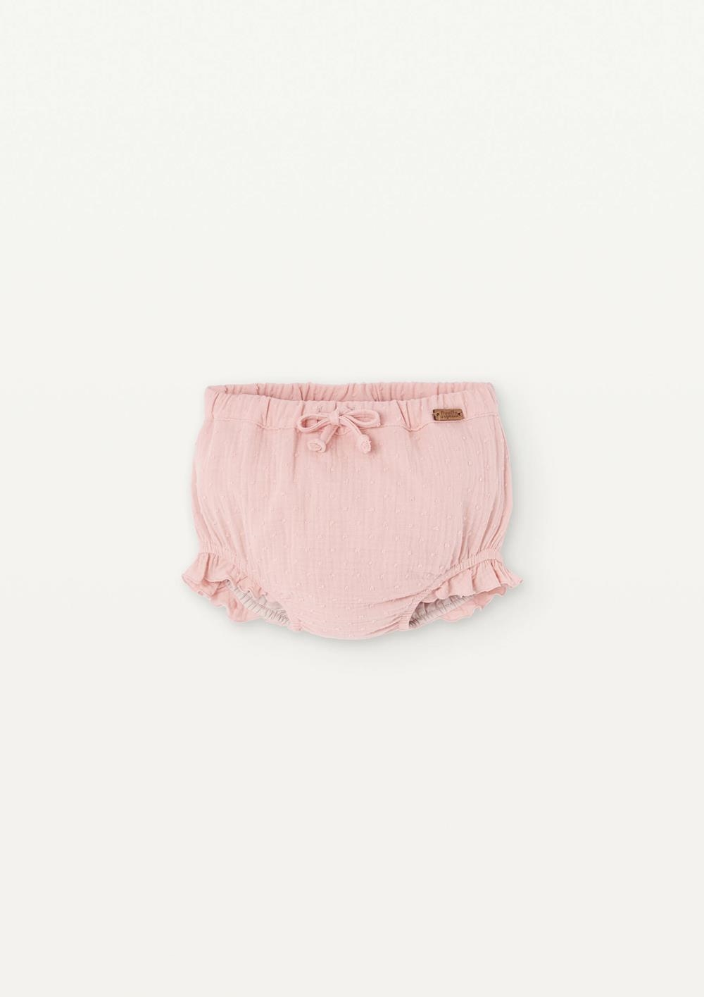 Mod 21.6 Pink plumeti fabric baby culotte | SS25 Mod 21.6 Pink plumeti fabric baby culotte