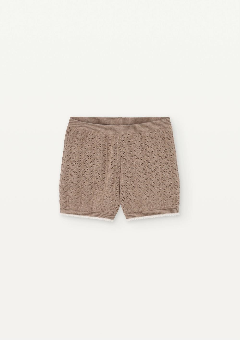 Mod 37.3 Brown textured knit shorts | SS25 Mod 37.3 Brown textured knit shorts