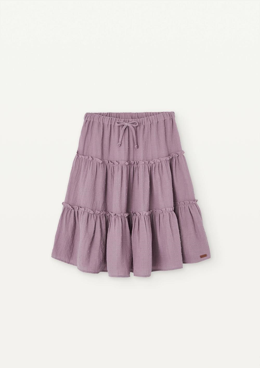 Mod 25.3 Mauve midi-length skirt with frills | SS25 Mod 25.3 Mauve midi-length skirt with frills