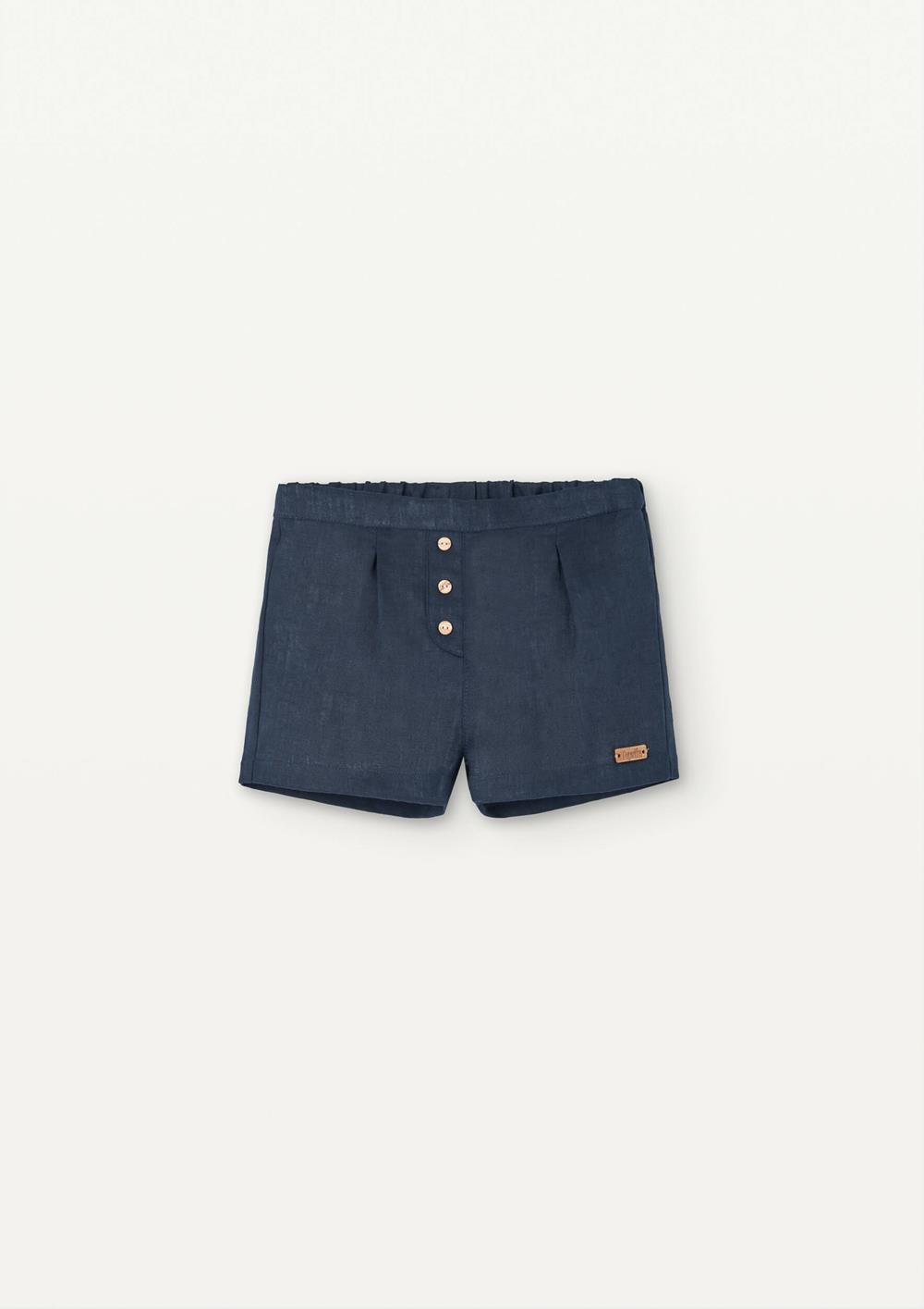 Mod 23.4 Navy blue linen chino-style shorts | SS25 Mod 23.4 Navy blue linen chino-style shorts