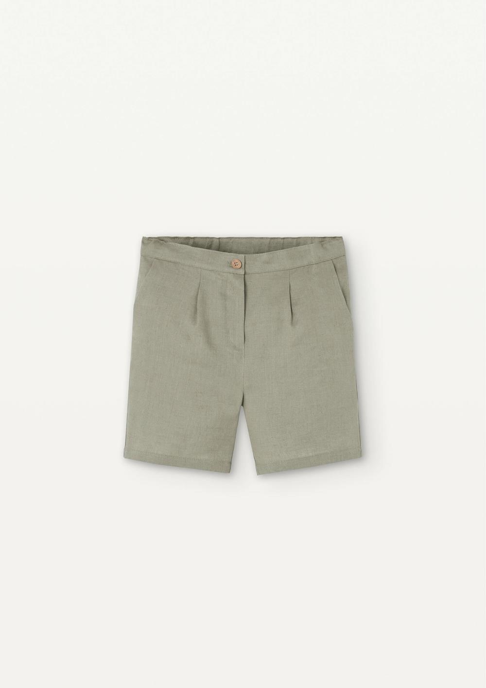 Mod 28.3 Green linen chino-style Bermuda shorts | SS25 Mod 28.3 Green linen chino-style Bermuda shorts