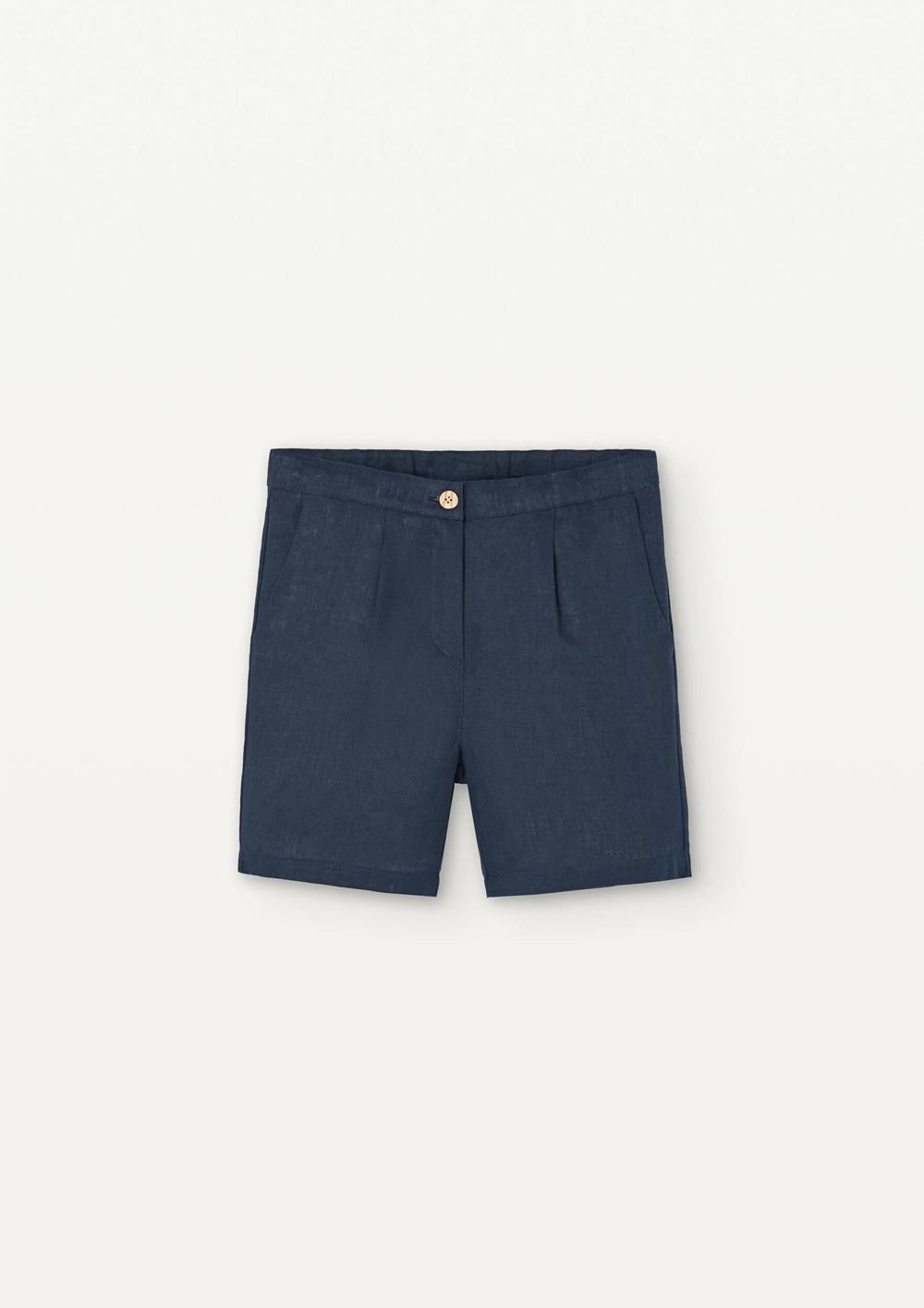 Mod 28.4 Navy blue linen chino-style Bermuda shorts | SS25 Mod 28.4 Navy blue linen chino-style Bermuda shorts