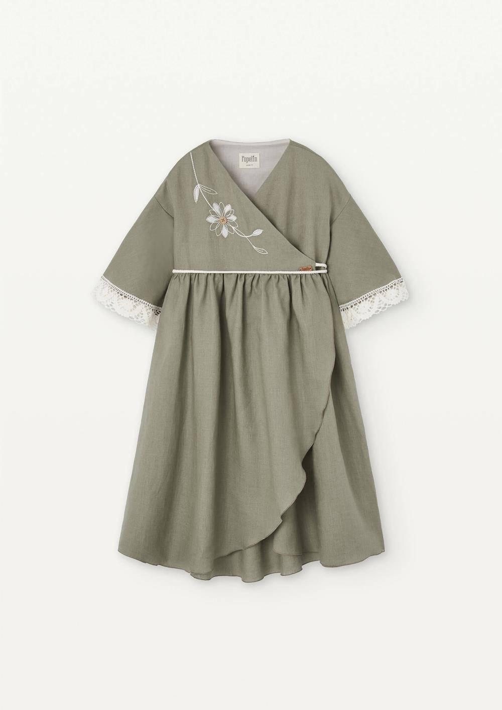 Mod 36.3 Green linen Japanese-style dress | SS25 Mod 36.3 Green linen Japanese-style dress