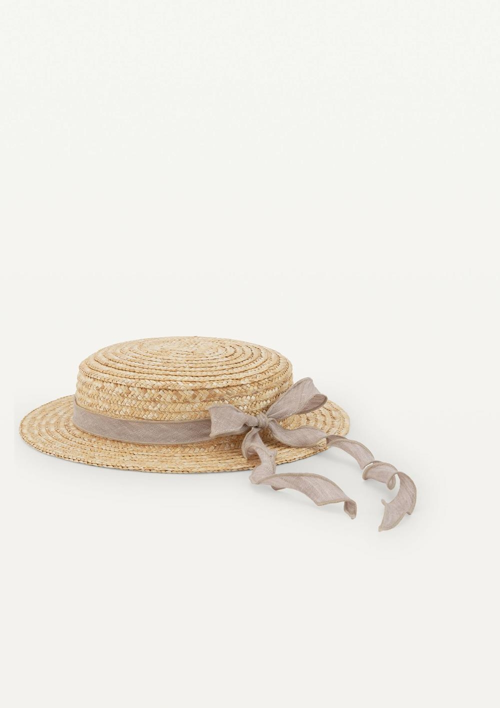 Mod.43.3 Pink linen Natural straw hat | SS25 Mod.43.2 Sand linen Natural straw hat