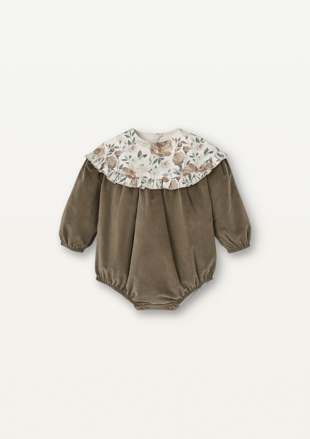 Mod.1.3 Green romper suit with yoke | AW2526 Mod.1.3 Green romper suit with yoke