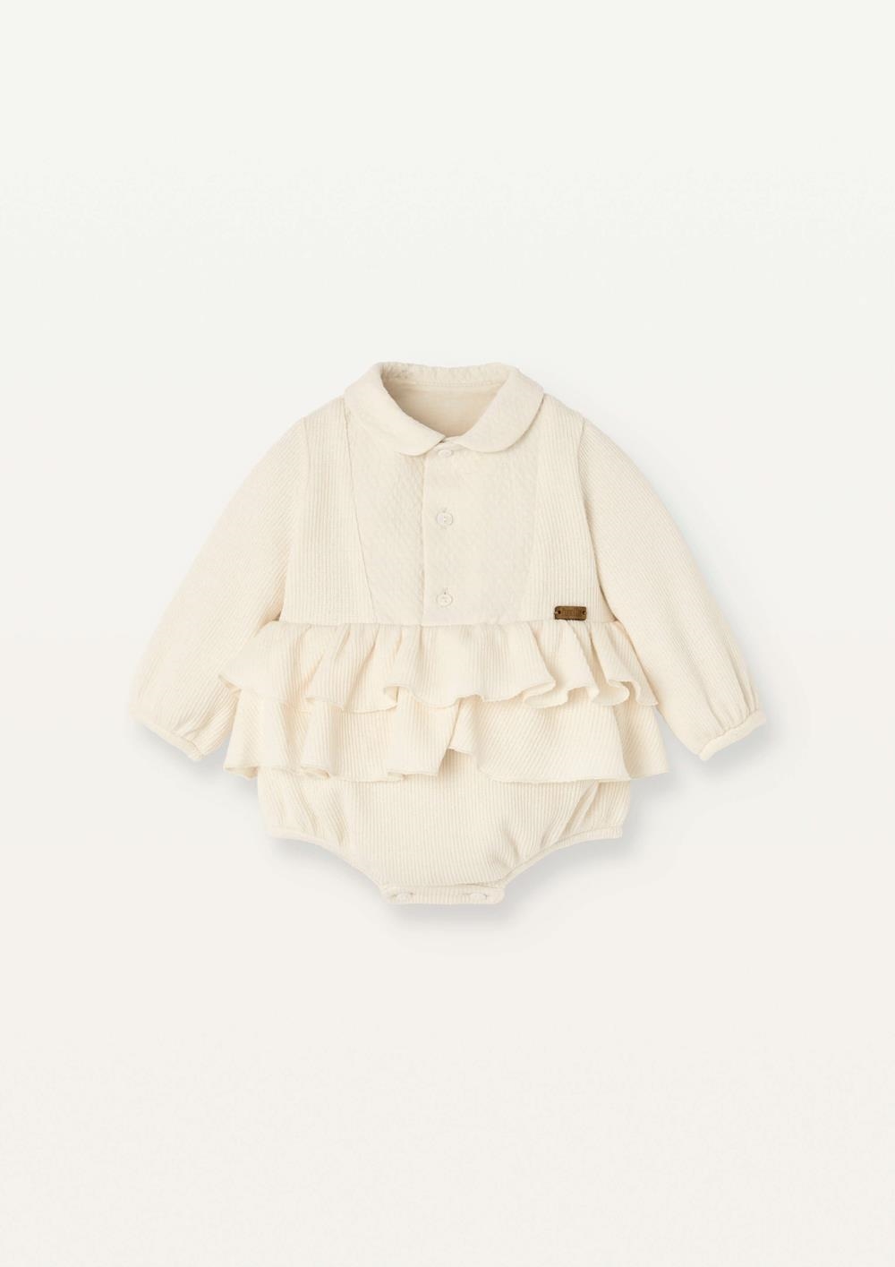 Mod.5.1 Knitted romper suit with baby collar | AW2526 Mod.5.1 Knitted romper suit with baby collar