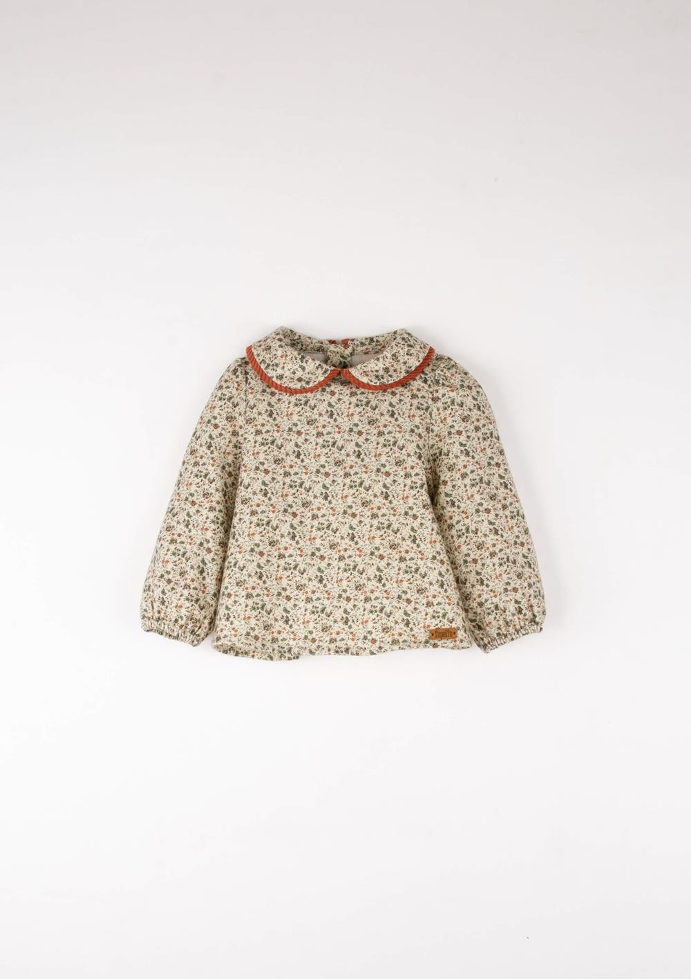 Mod.20.4 Floral print shirt with baby collar | AW2526 Mod.20.4 Floral print shirt with baby collar